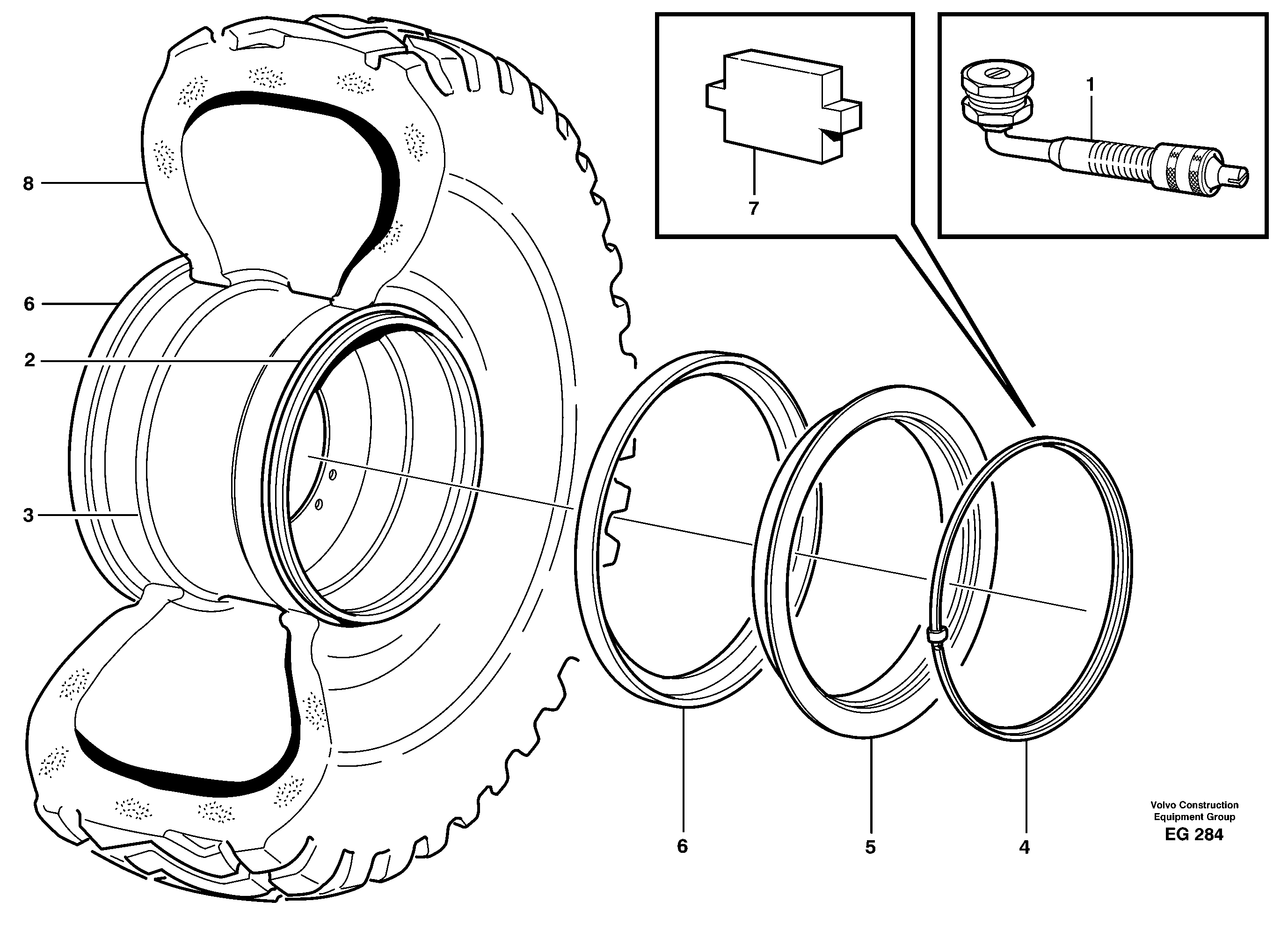 Схема запчастей Volvo L180D - 96473 Wheels L180D