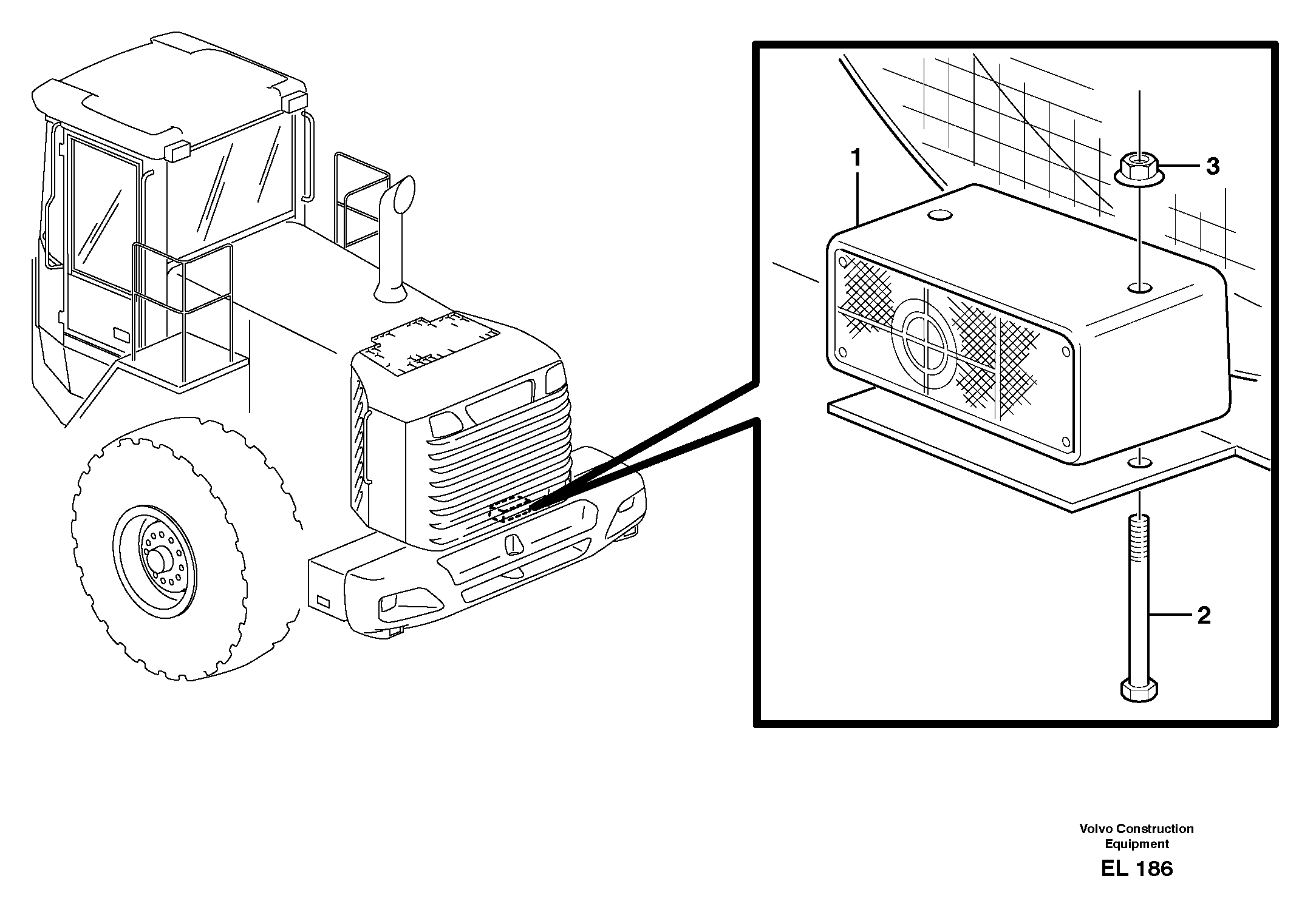 Схема запчастей Volvo L180E - 33879 Back-up warning unit L180E S/N 8002 - 9407