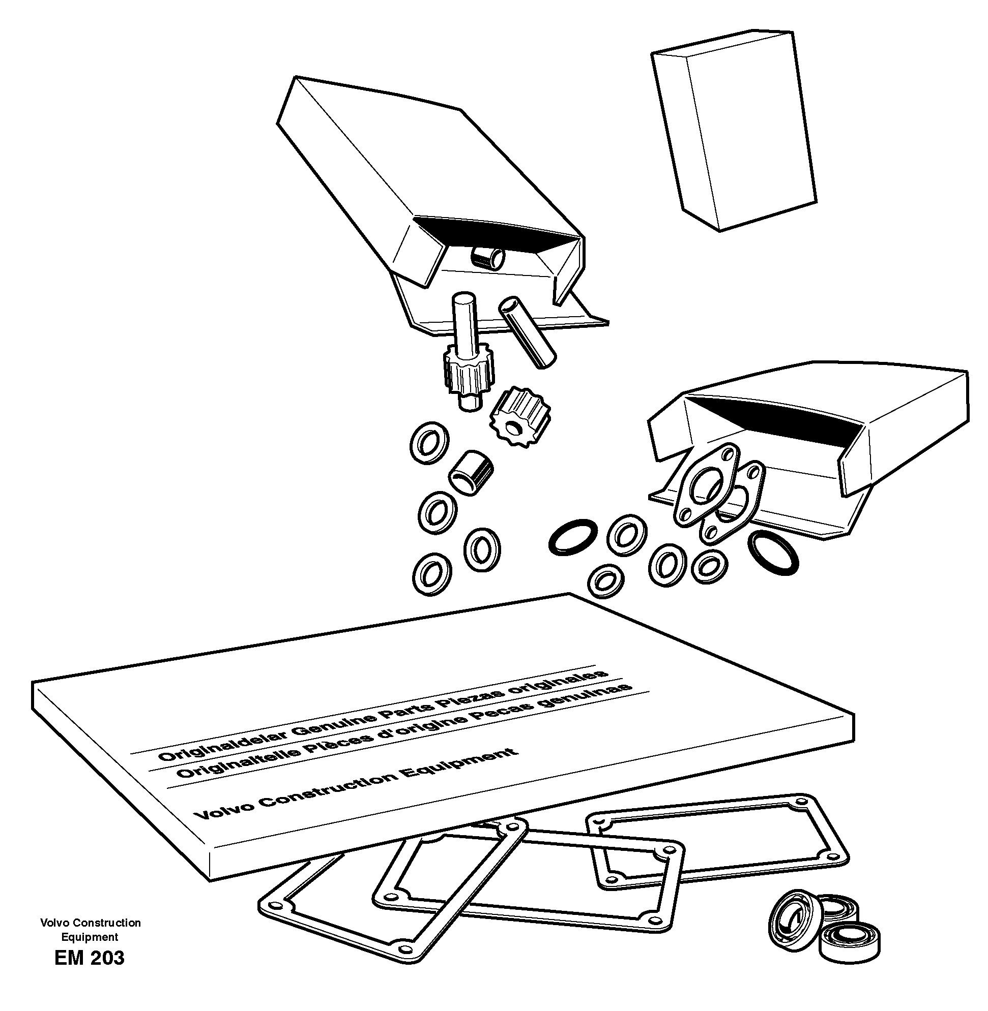 Схема запчастей Volvo L180E - 106457 Ремкомплект двигателя L180E HIGH-LIFT S/N 5004 - 7398