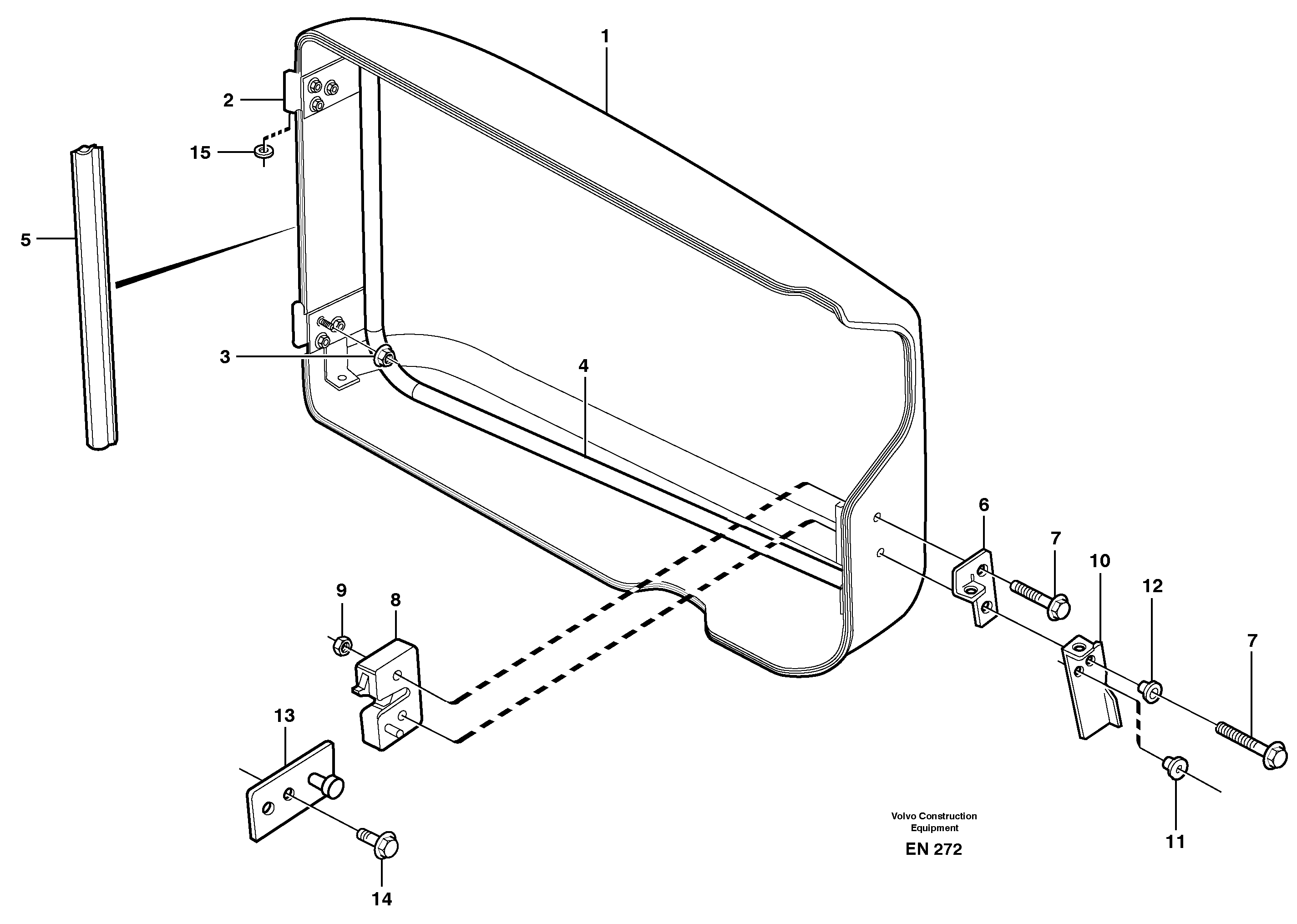Схема запчастей Volvo L180E - 5393 Filter cover L180E HIGH-LIFT S/N 5004 - 7398