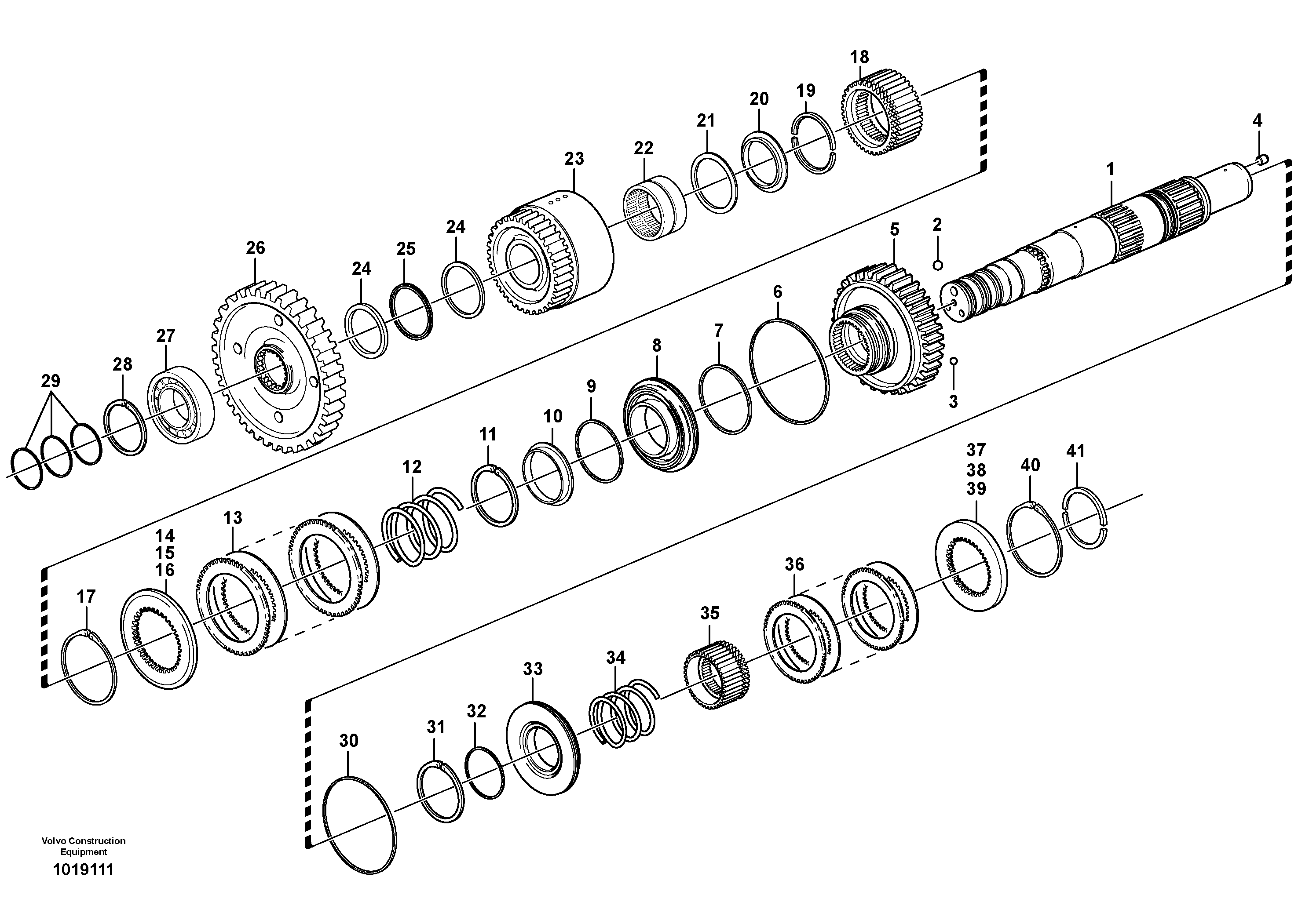 Схема запчастей Volvo L180E - 91062 Hydraulic clutch, reverse / 2nd speed L180E S/N 8002 - 9407