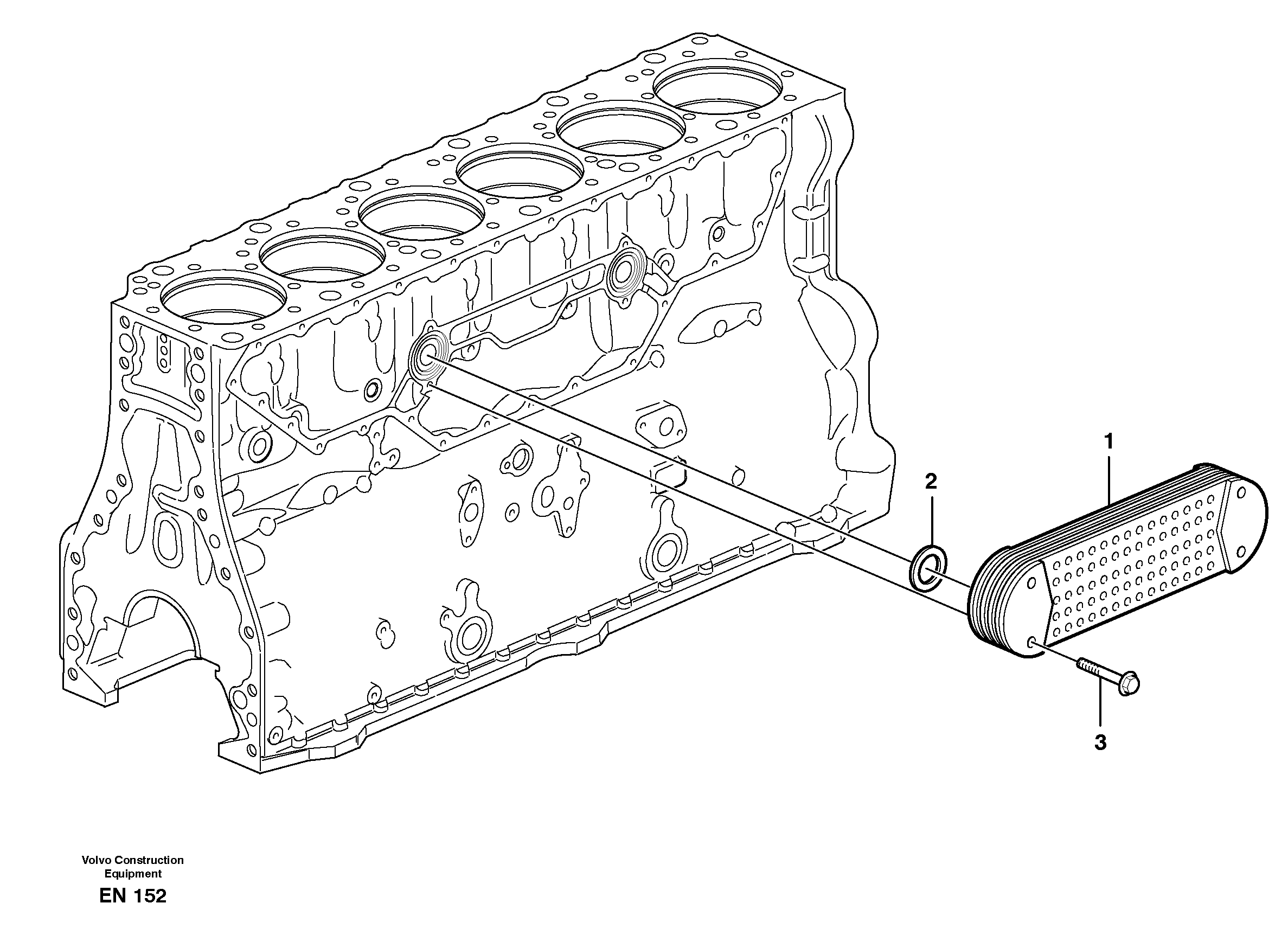 Схема запчастей Volvo L180E - 37818 Oil cooler L180E HIGH-LIFT S/N 5004 - 7398