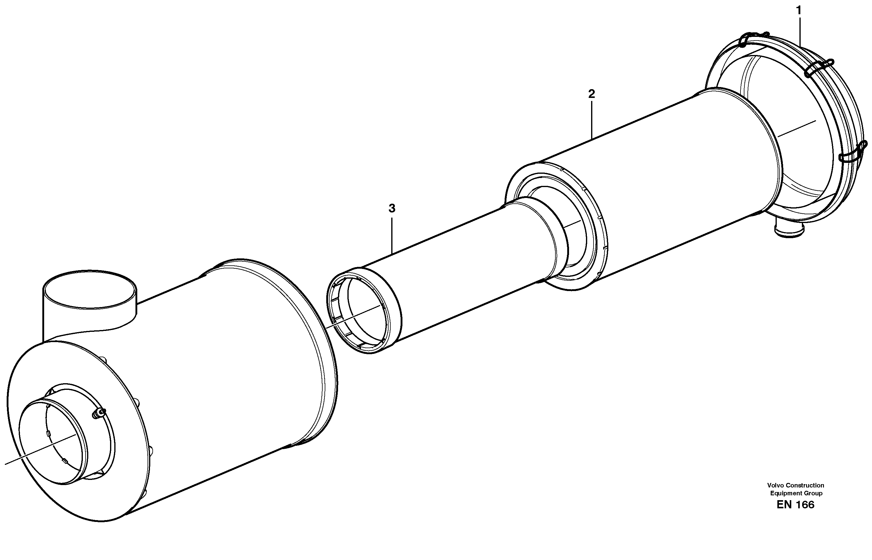 Схема запчастей Volvo L180E - 16314 Фильтр воздушный L180E HIGH-LIFT S/N 5004 - 7398
