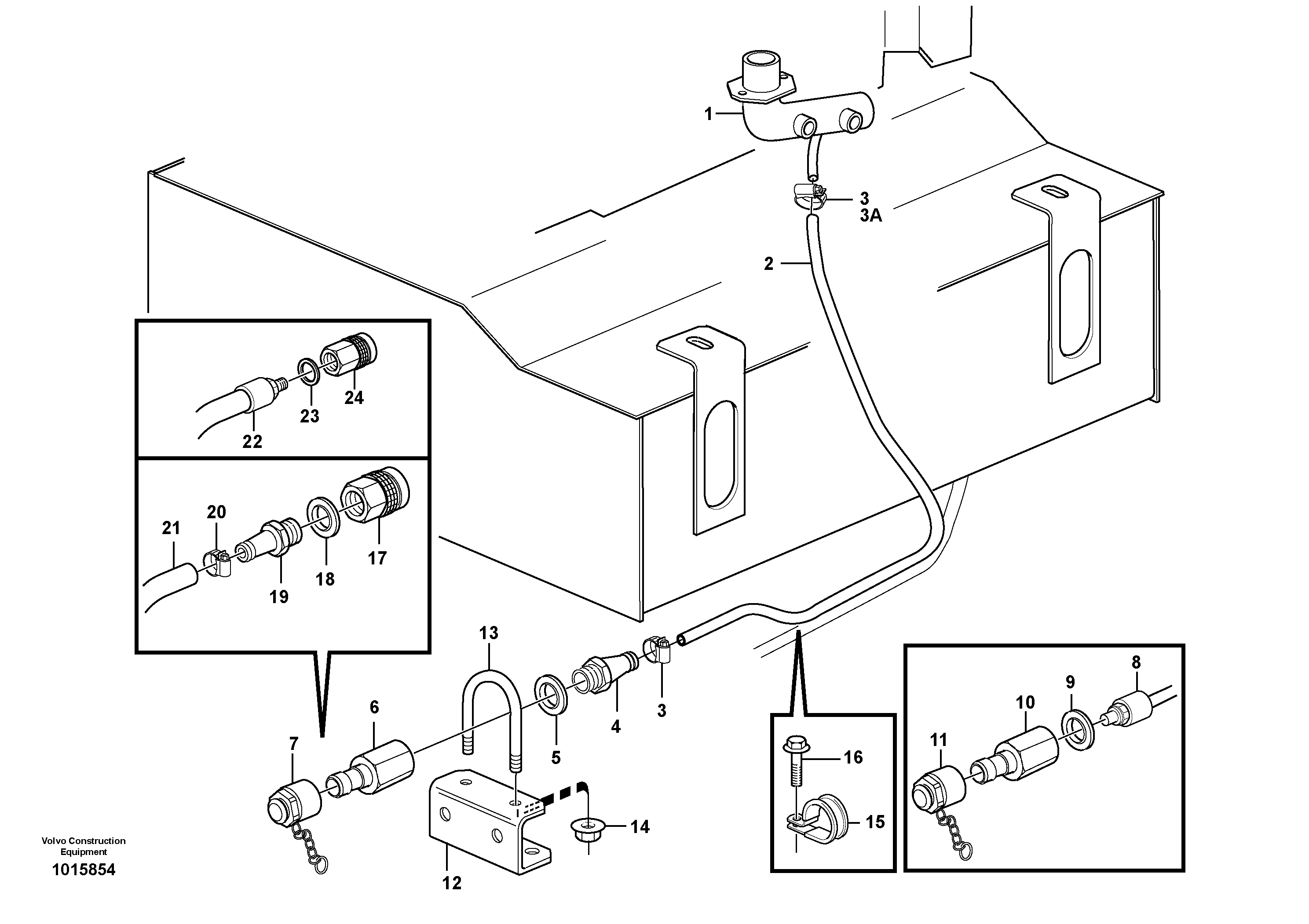 Схема запчастей Volvo L180E - 85819 Coolant drainage L180E HIGH-LIFT S/N 5004 - 7398