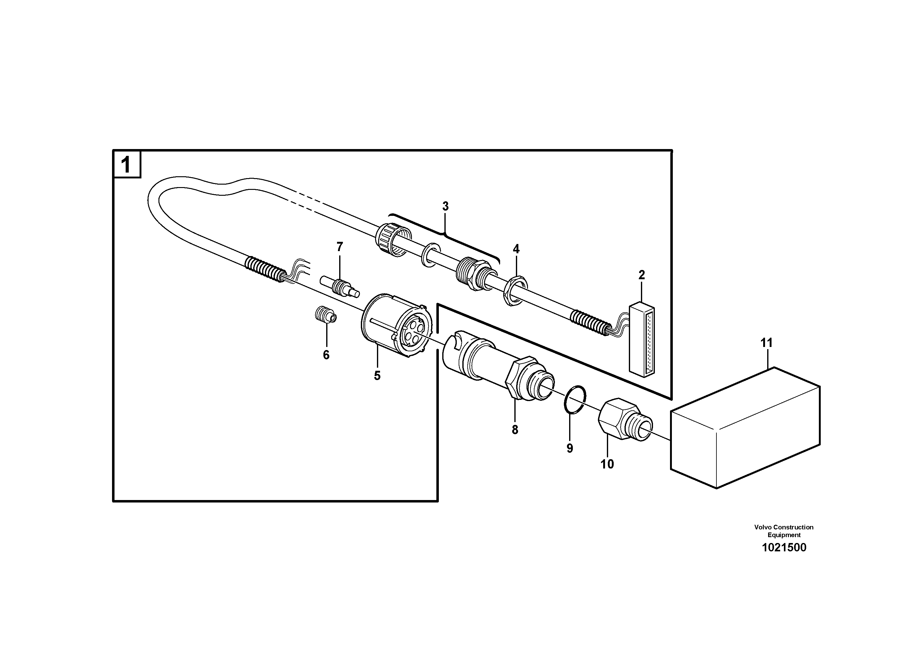 Схема запчастей Volvo L180E - 37133 Cable harness, sensors L180E S/N 5004 - 7398 S/N 62501 - 62543 USA
