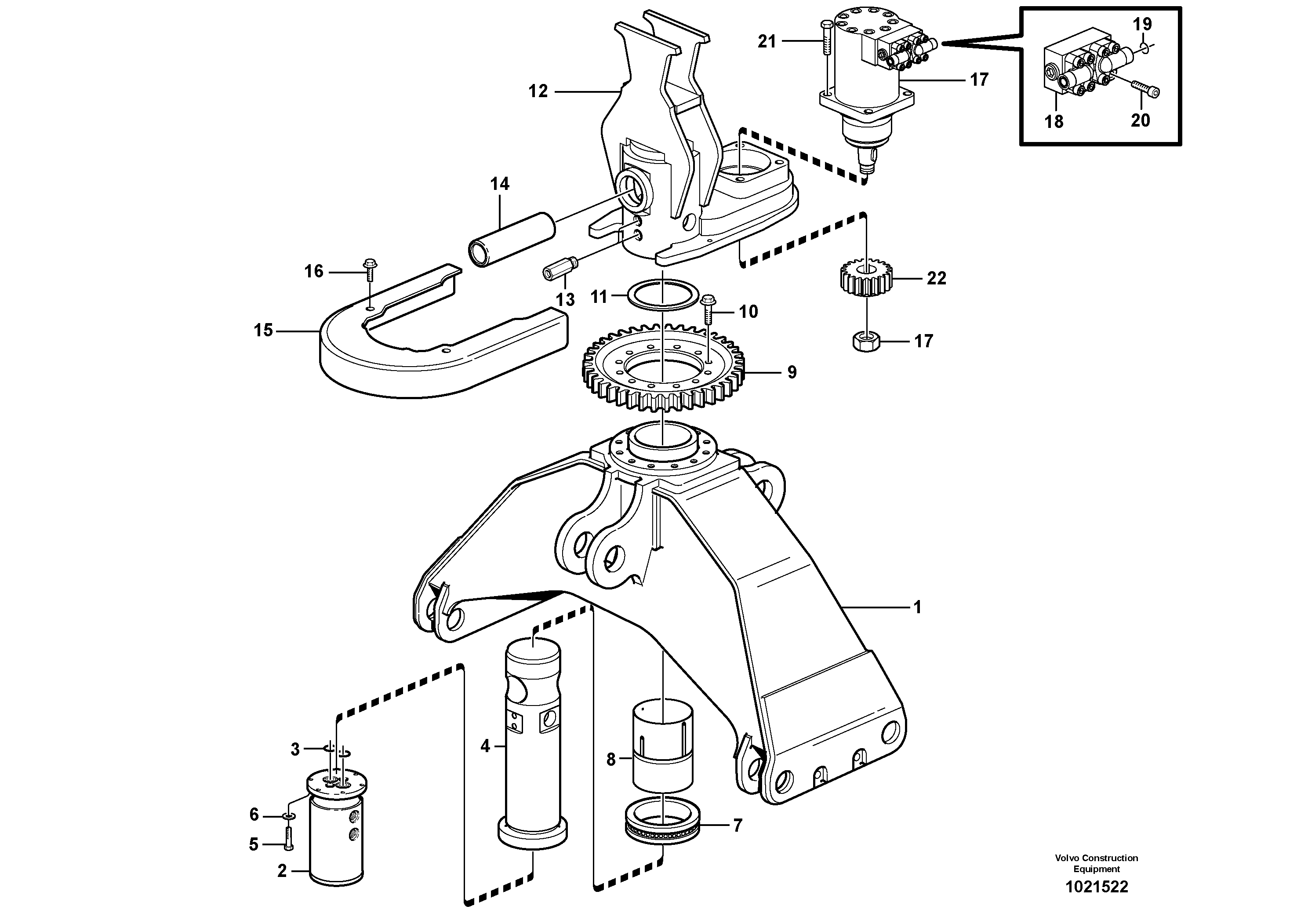 Схема запчастей Volvo L180E - 102164 Rotator L180E HIGH-LIFT S/N 5004 - 7398