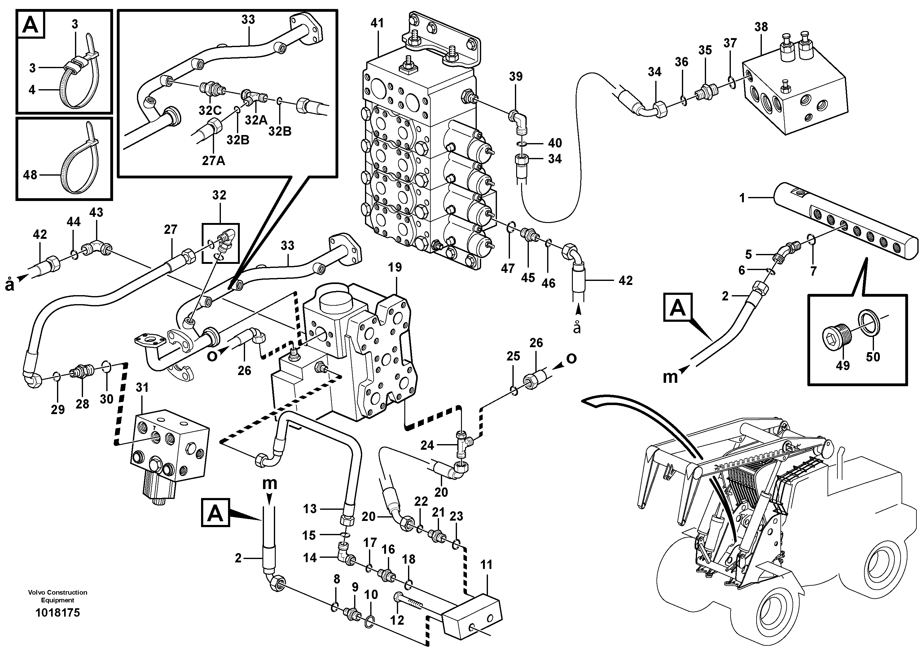 Схема запчастей Volvo L180E - 104594 Working hydraulic L180E HIGH-LIFT S/N 5004 - 7398