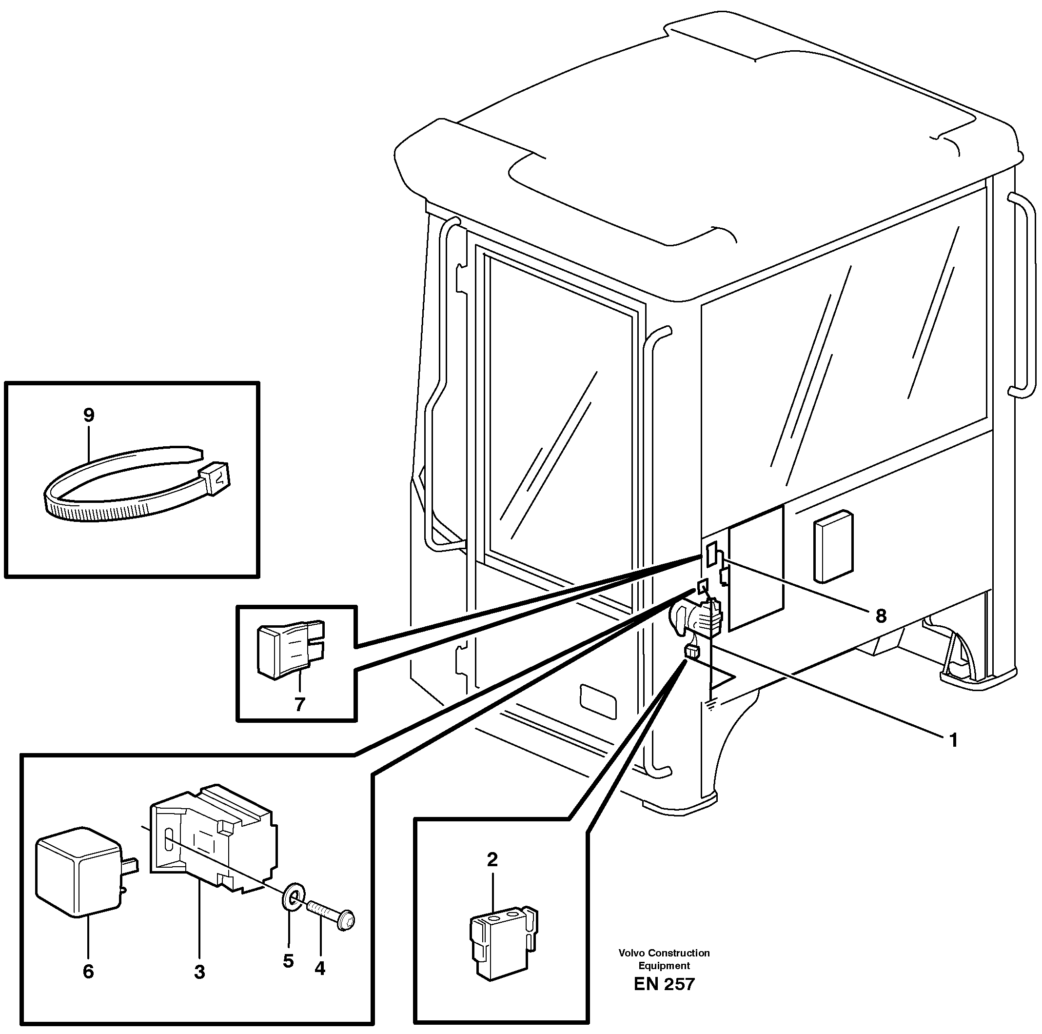 Схема запчастей Volvo L180E - 59878 Cable harness, air-suspensioned seat L180E HIGH-LIFT S/N 5004 - 7398
