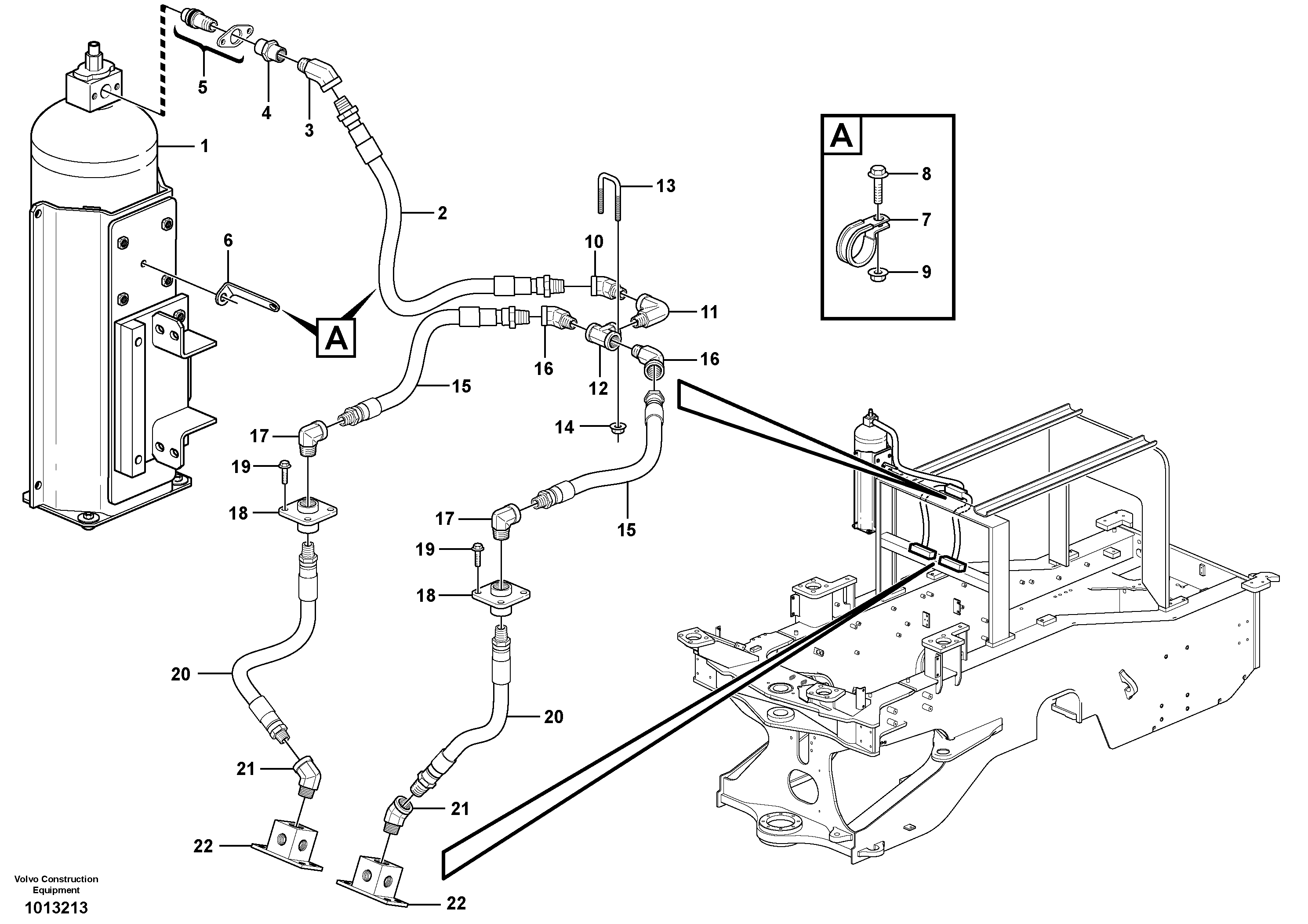 Схема запчастей Volvo L180E - 33128 Fire suppression system L180E HIGH-LIFT S/N 5004 - 7398