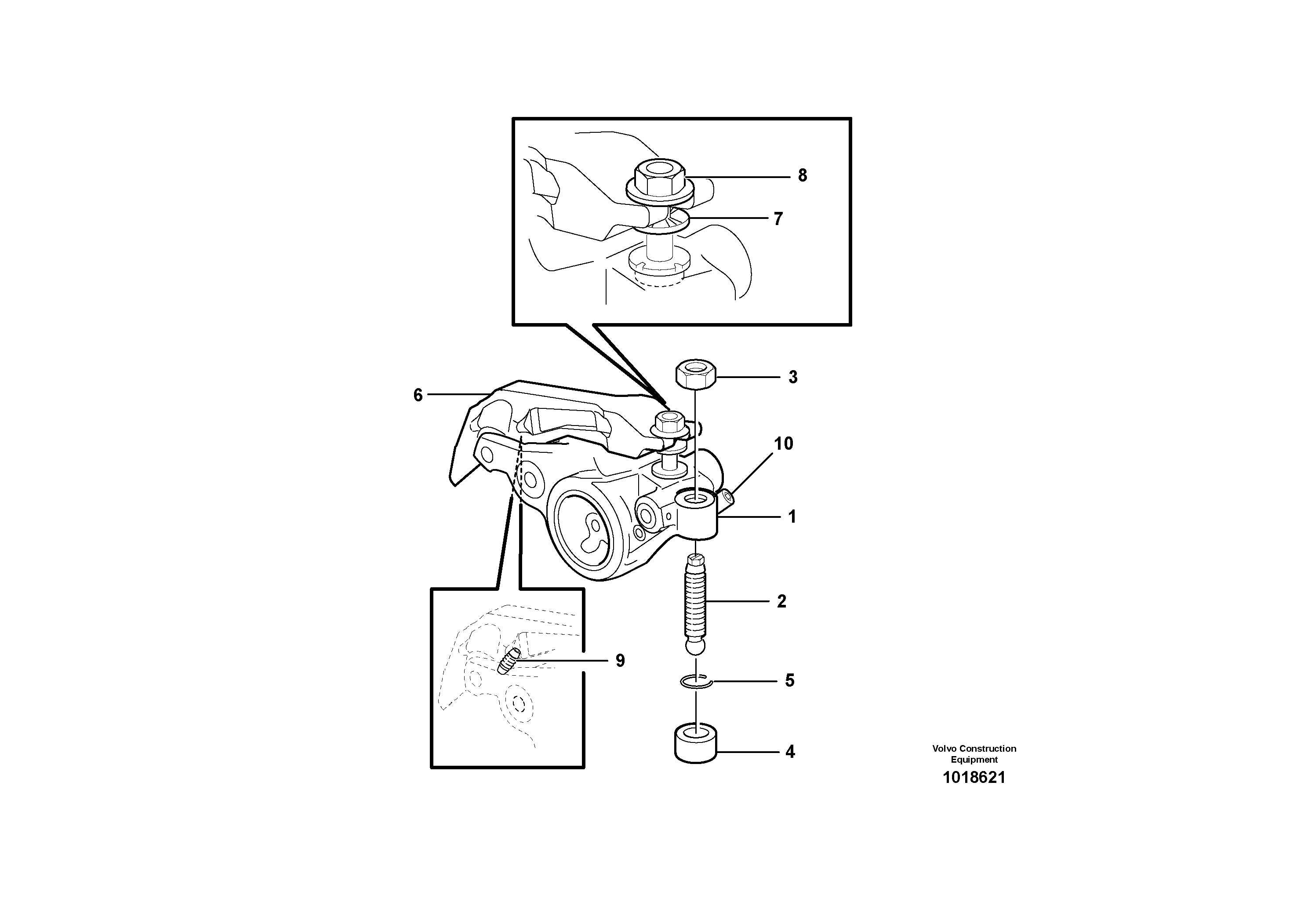 Схема запчастей Volvo L180E - 21970 Коромысло клапанов L180E HIGH-LIFT S/N 8002 - 9407