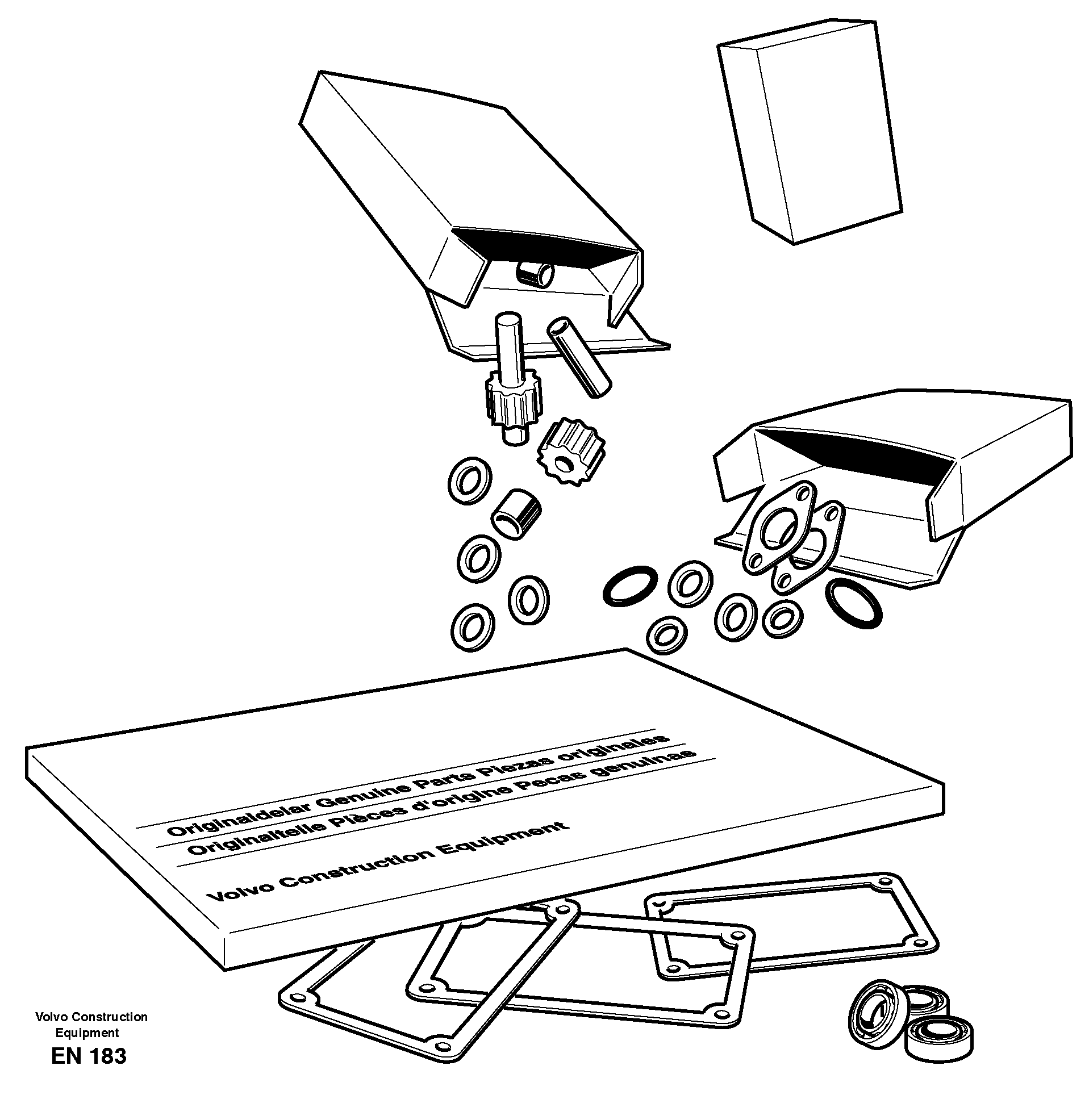 Схема запчастей Volvo L180E - 62555 Repair kit for transmission L180E S/N 5004 - 7398 S/N 62501 - 62543 USA