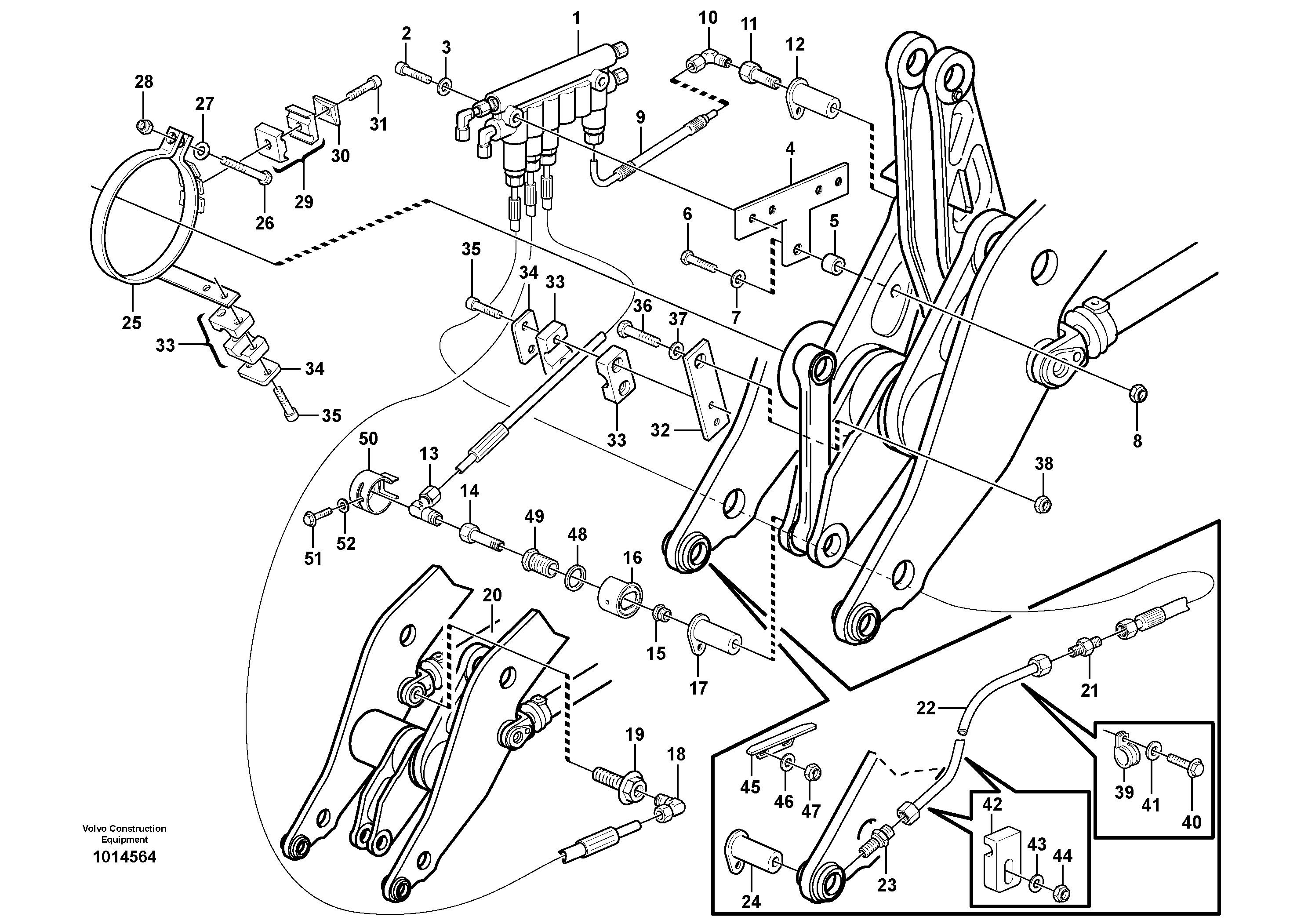 Схема запчастей Volvo L180E - 71322 Distribution block, B3 L180E S/N 5004 - 7398 S/N 62501 - 62543 USA