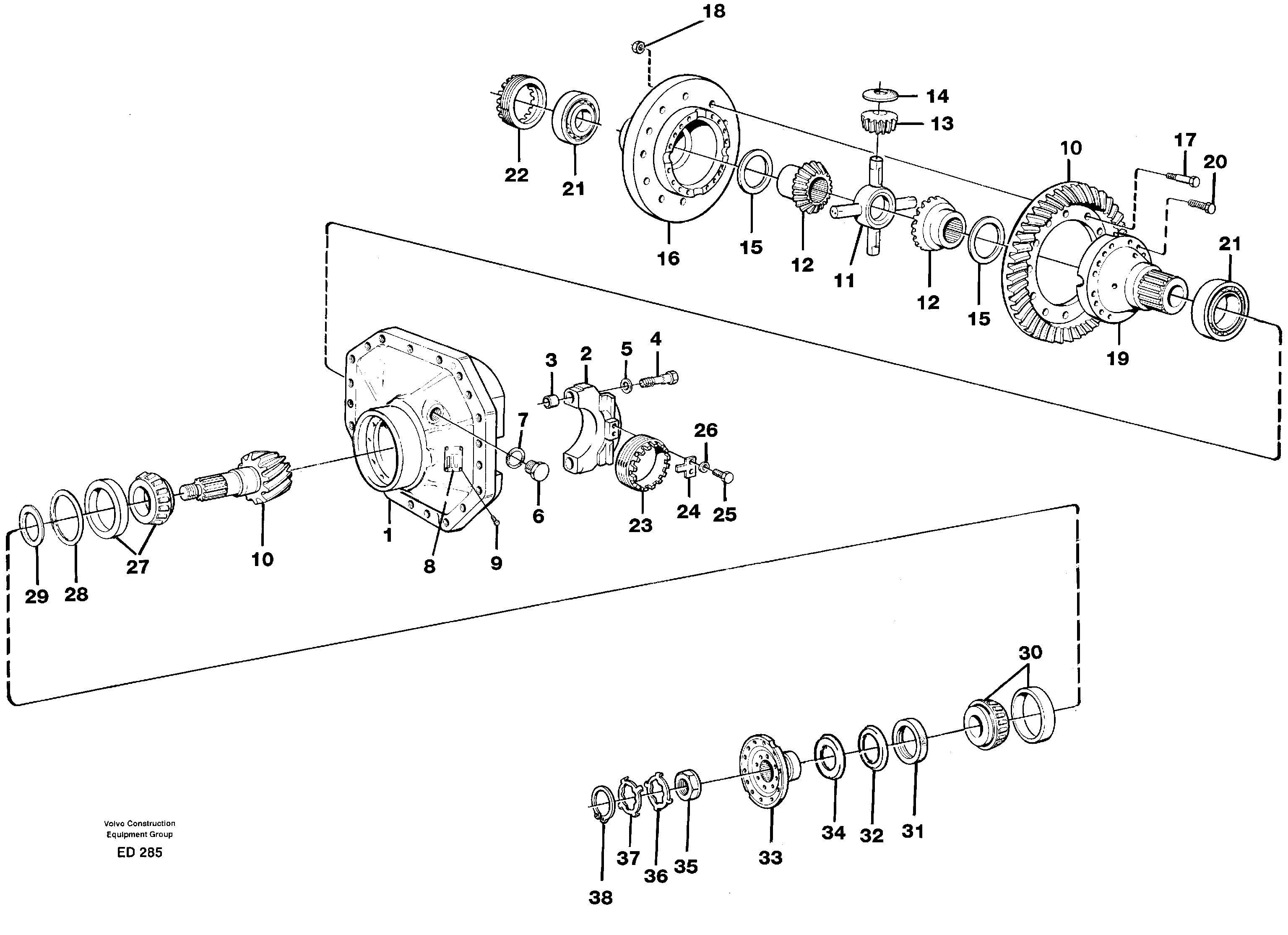 Схема запчастей Volvo L90D - 30715 Главная передача L90D