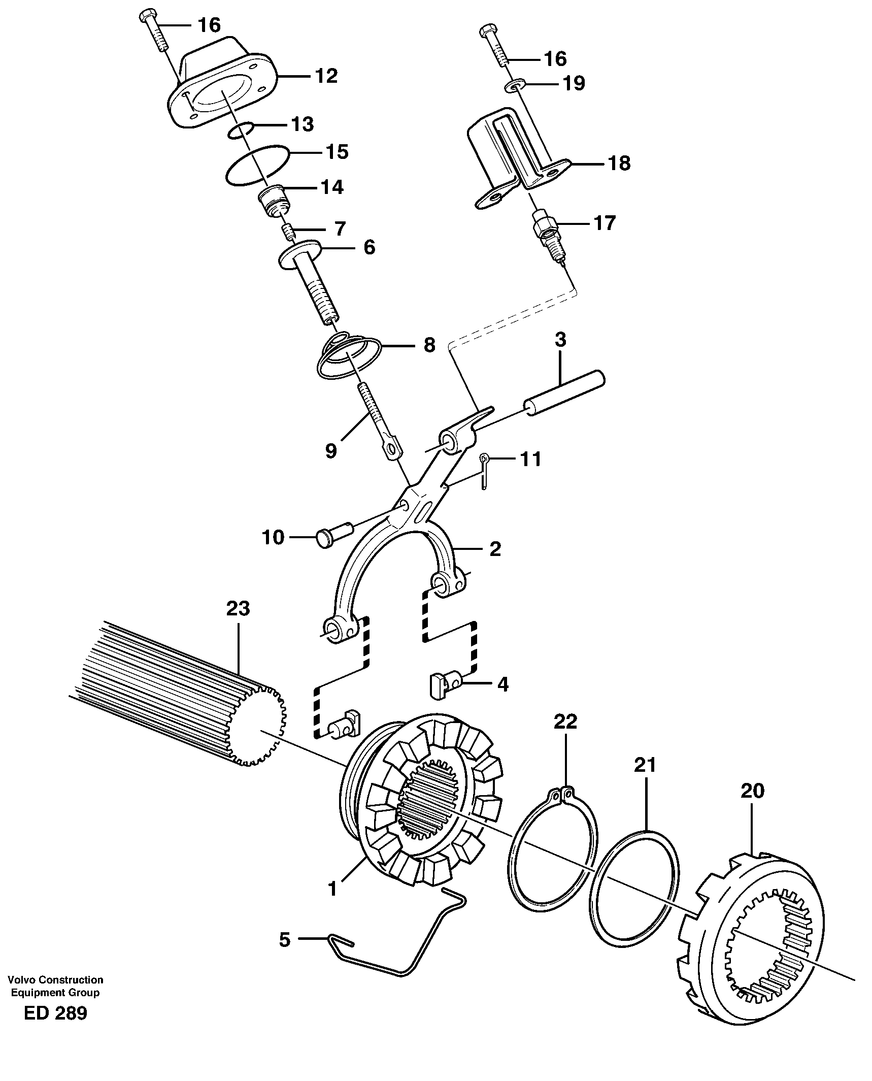 Схема запчастей Volvo L90D - 33373 Differential lock L90D