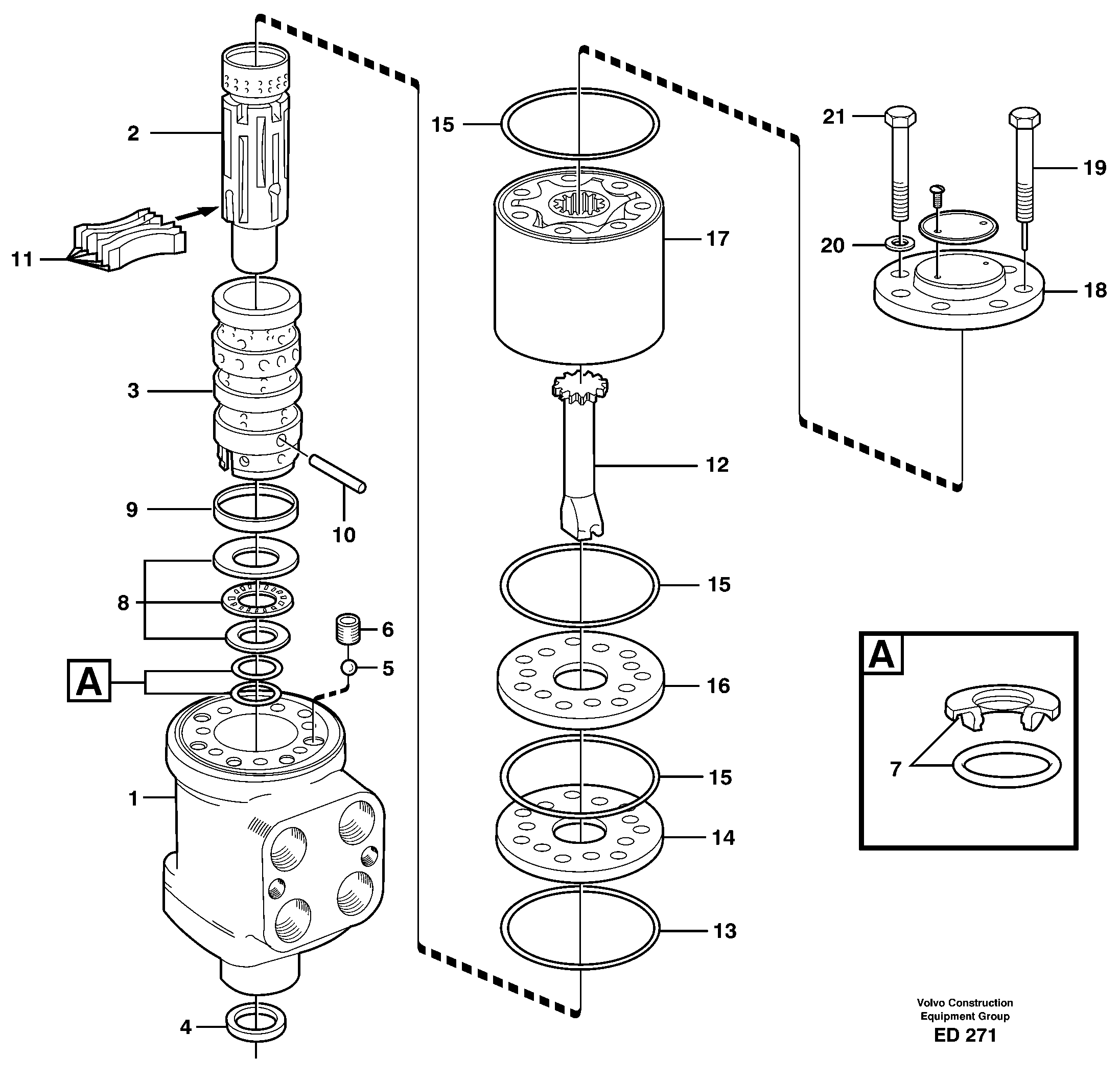 Схема запчастей Volvo L90D - 33054 Steering unit L90D