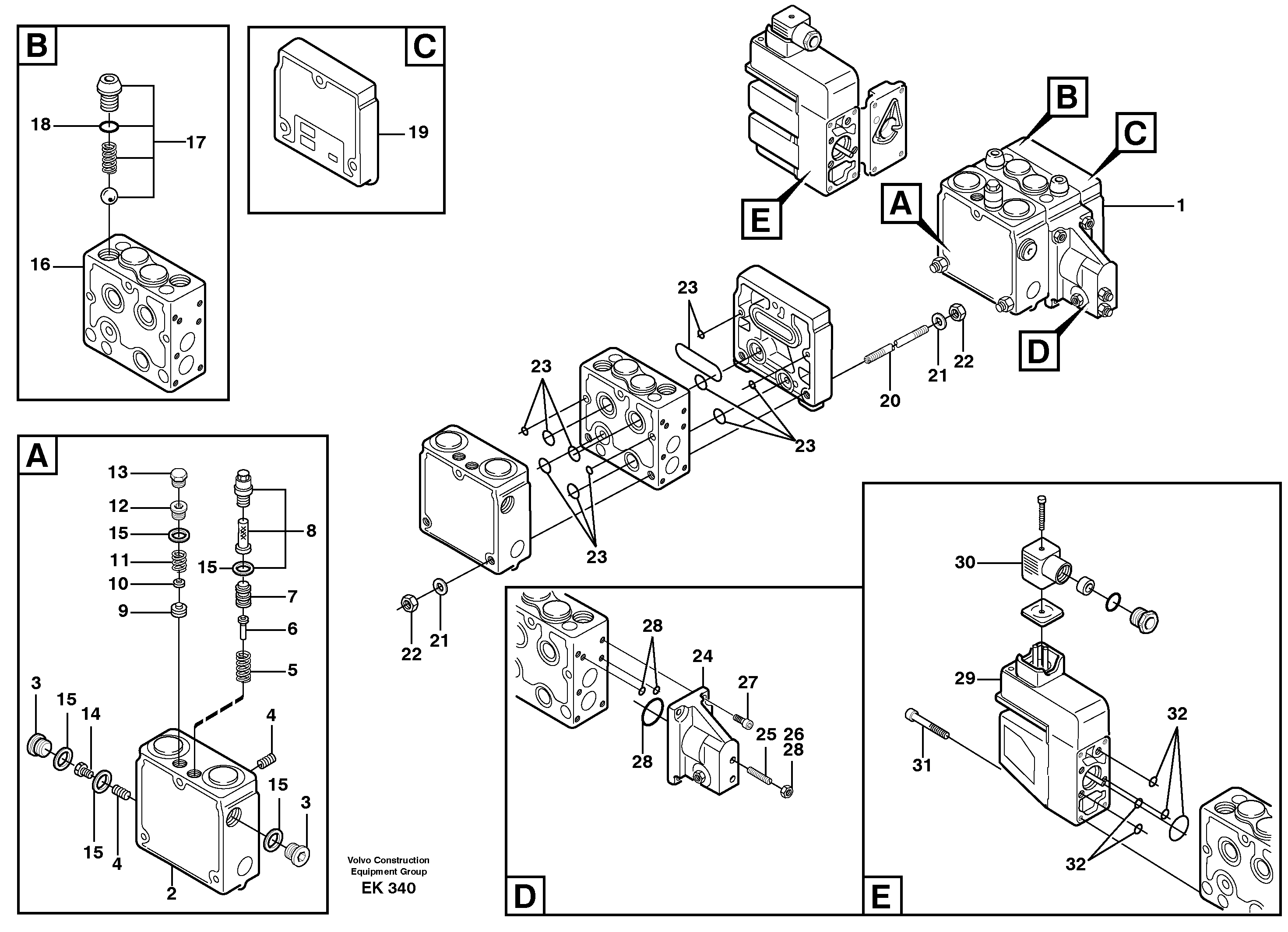 Схема запчастей Volvo L90D - 103829 Relief valve L90D