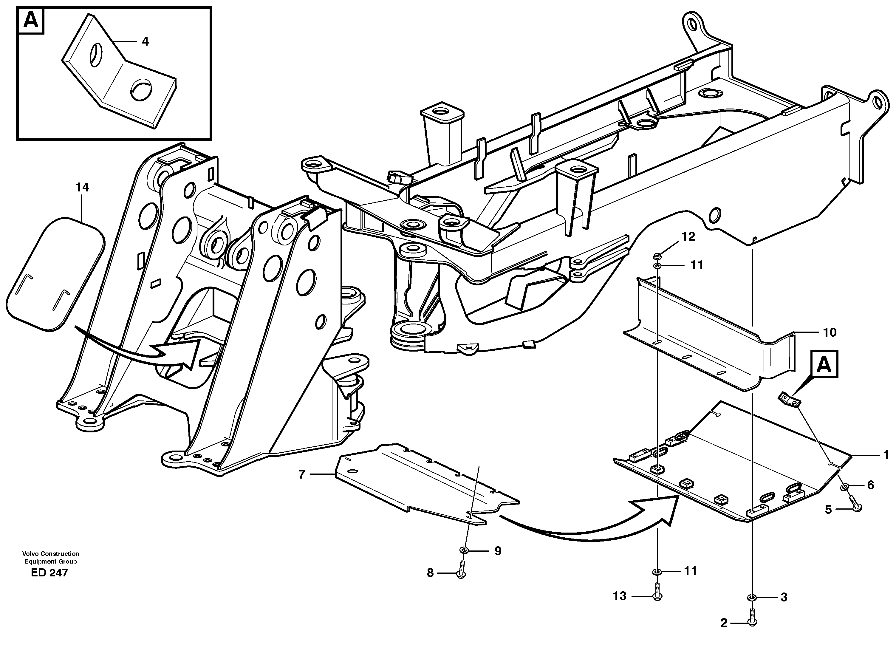 Схема запчастей Volvo L90D - 33378 Protecting plates L90D
