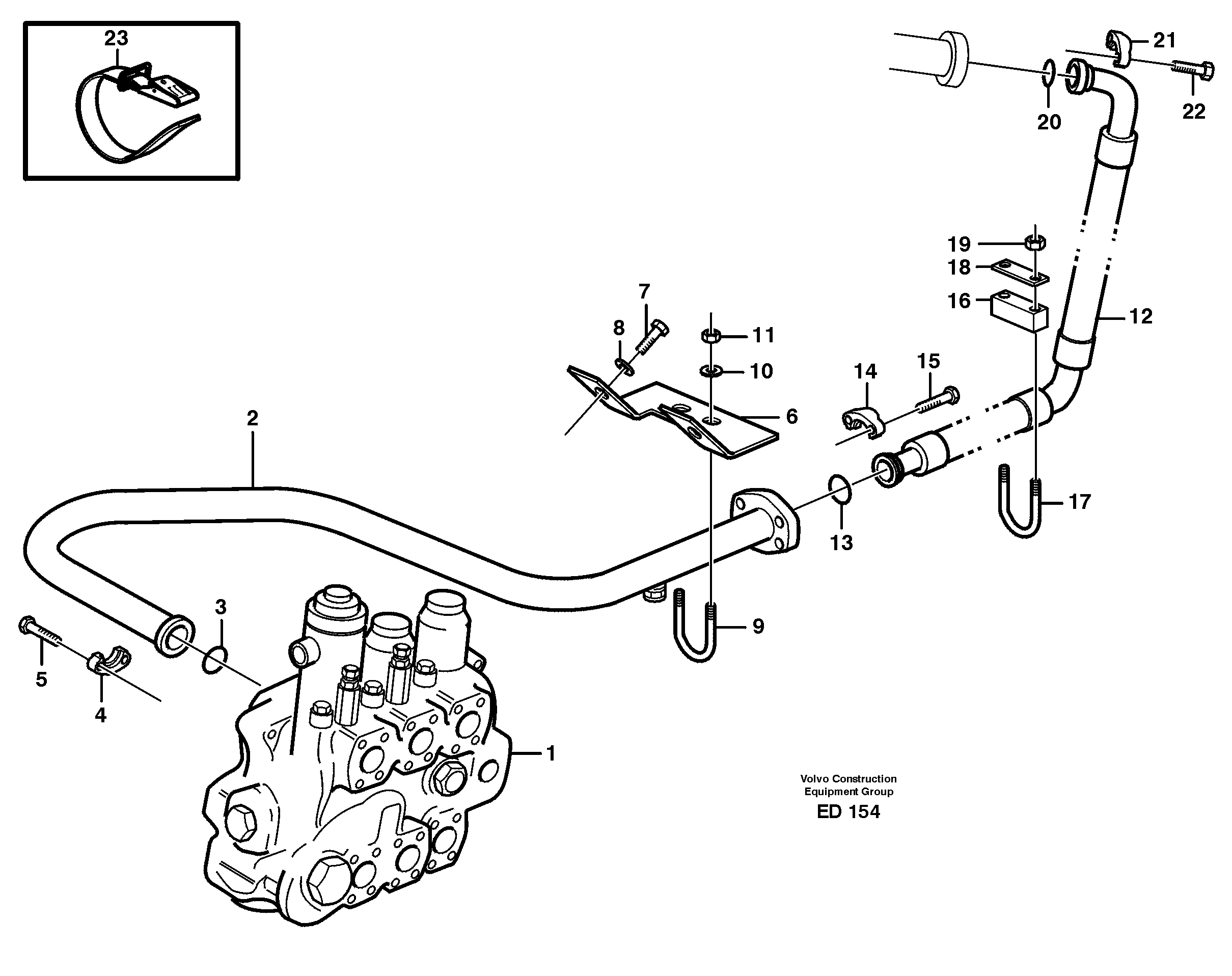 Схема запчастей Volvo L90D - 36712 Hydraulic system, return line L90D