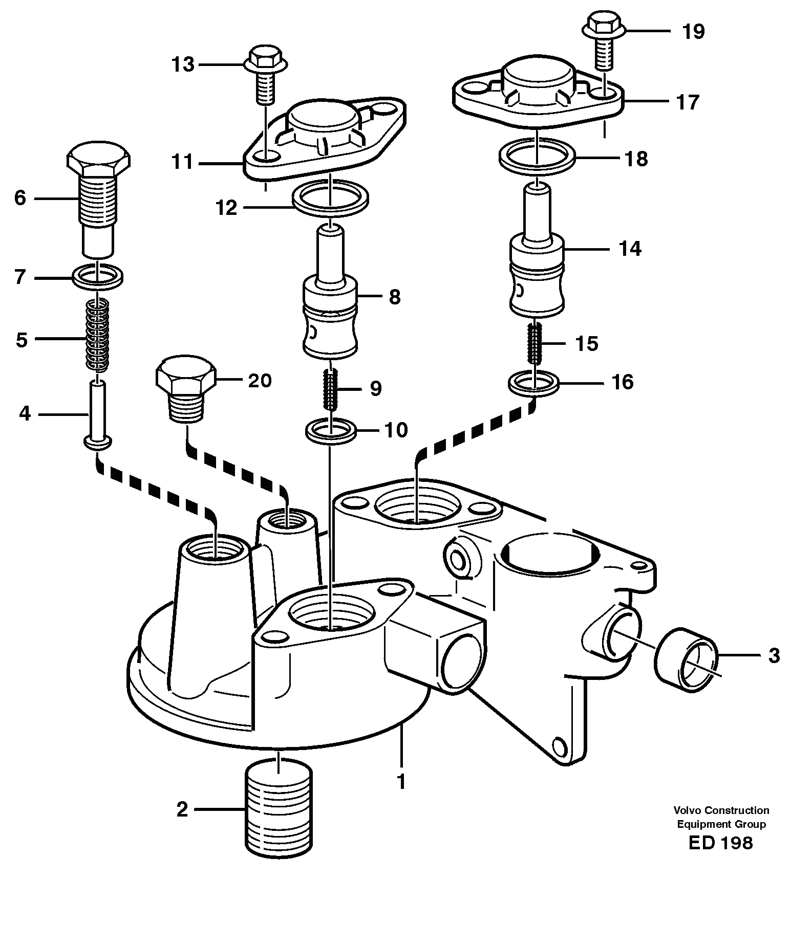 Схема запчастей Volvo L90D - 50100 Фильтр масляный L90D