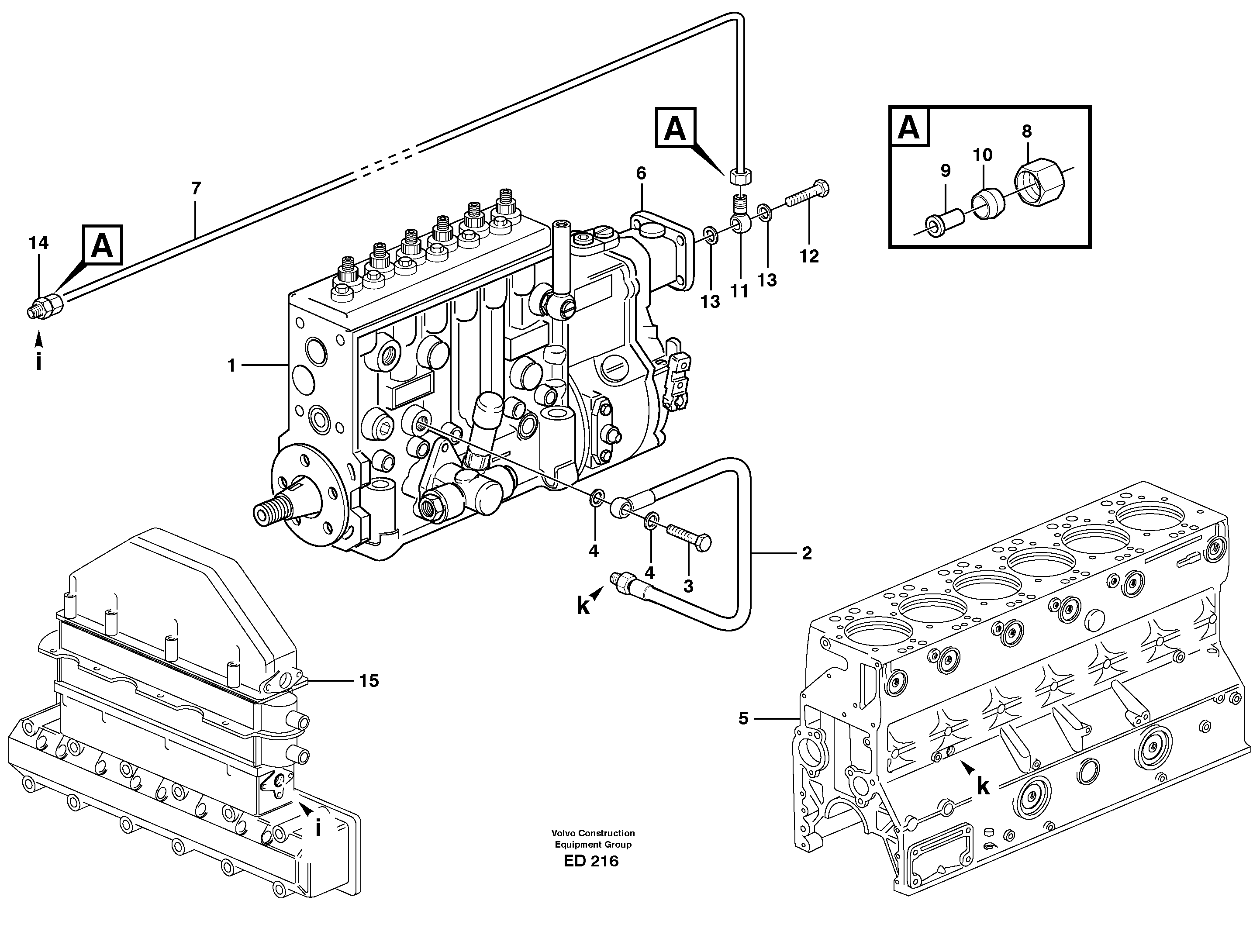 Схема запчастей Volvo L90D - 36093 Fuel system, oil pipe, pipe for smoke limiter L90D