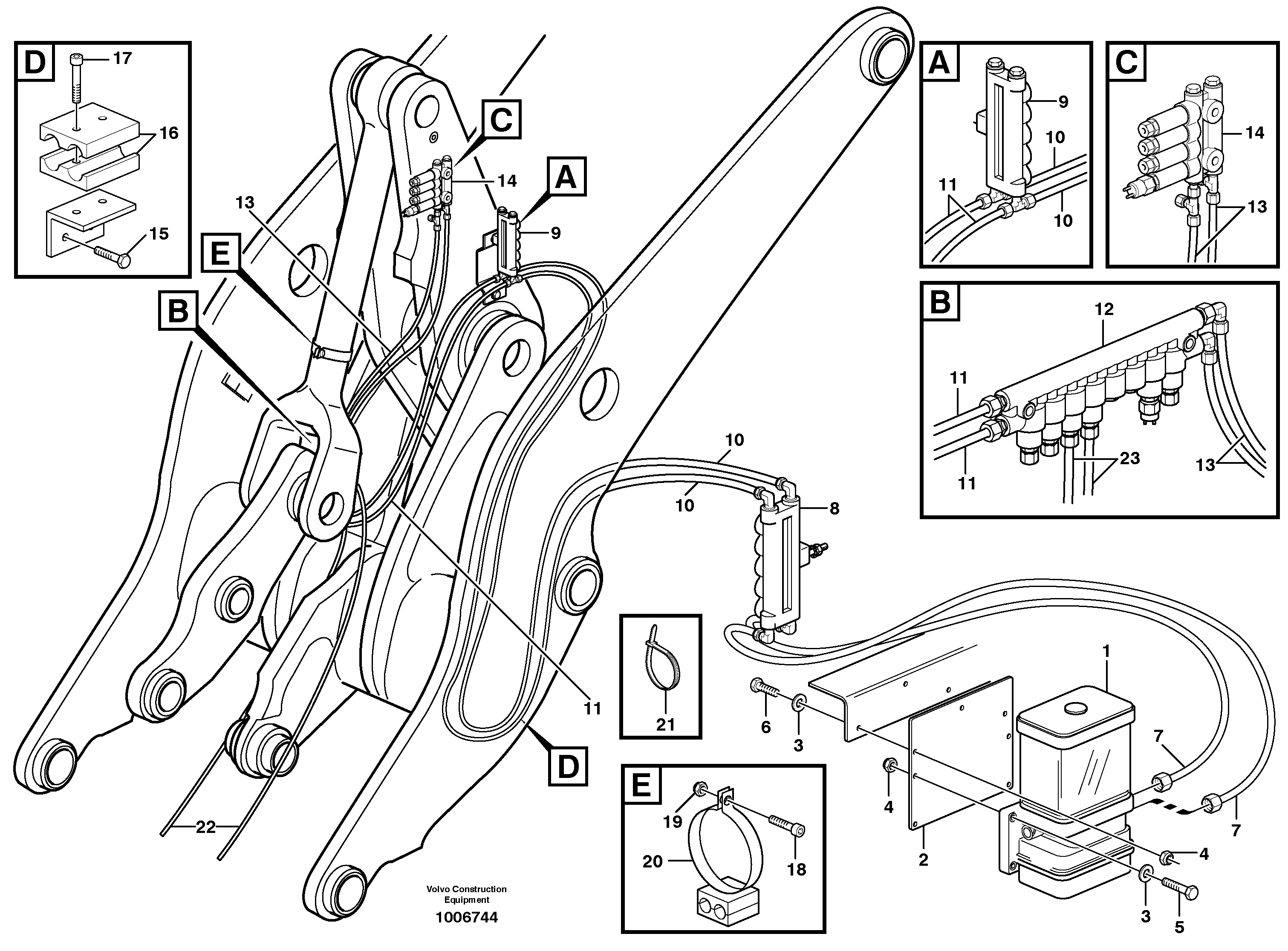 Схема запчастей Volvo L90D - 549 Central lubrication L90D