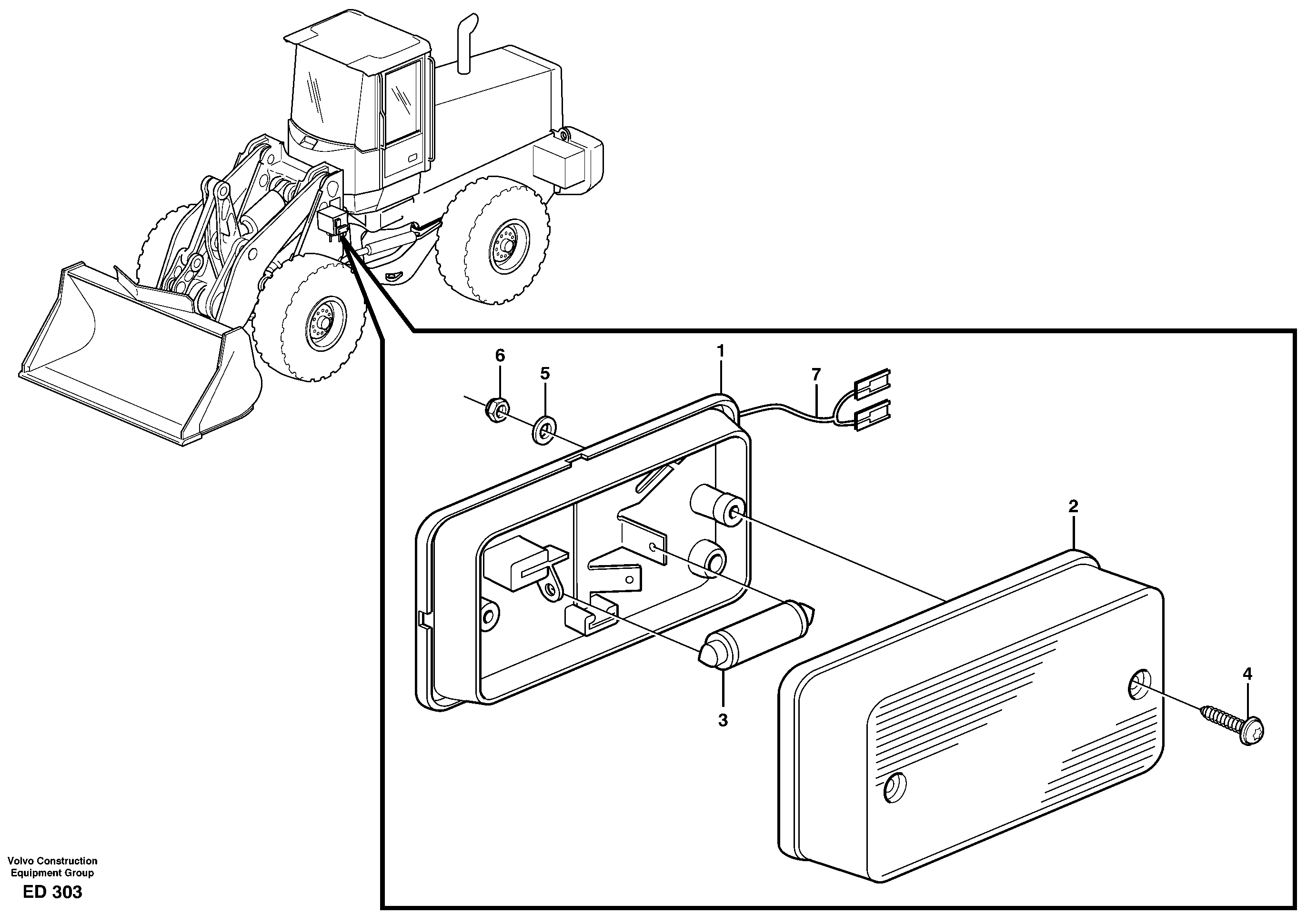 Схема запчастей Volvo L90D - 31213 Side marking lamp L90D