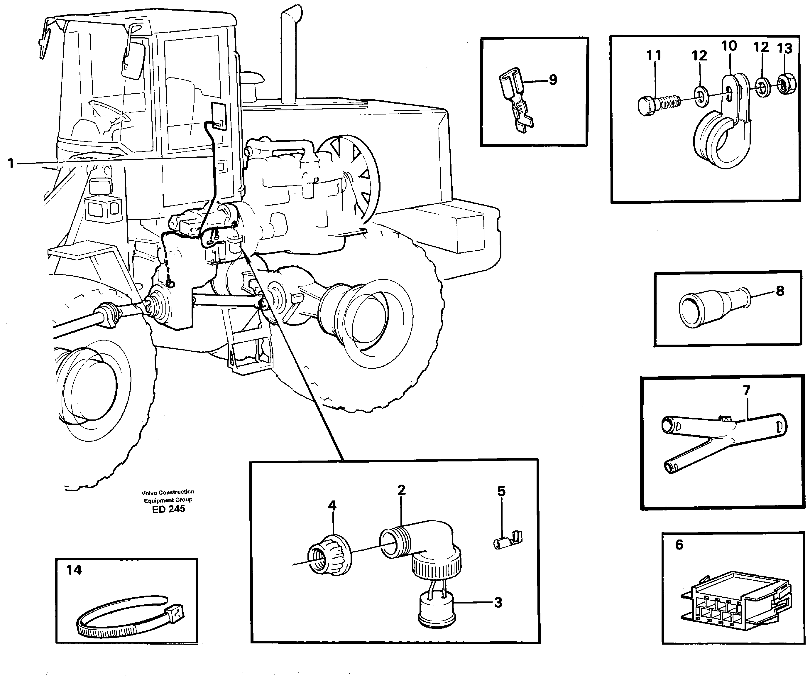 Схема запчастей Volvo L90D - 102263 Cable harness, transmission L90D