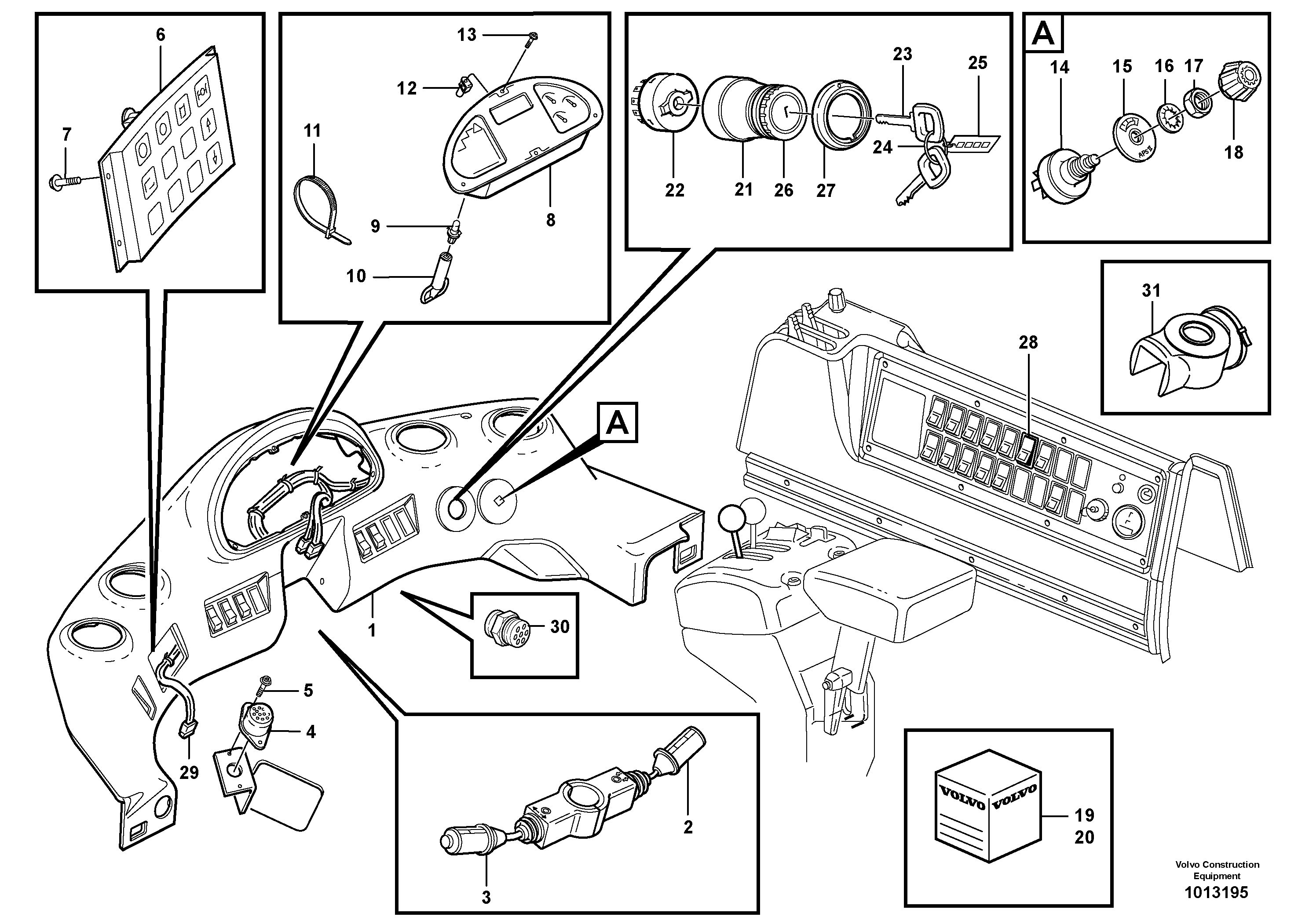 Схема запчастей Volvo L90D - 98307 Instrument panel L90D