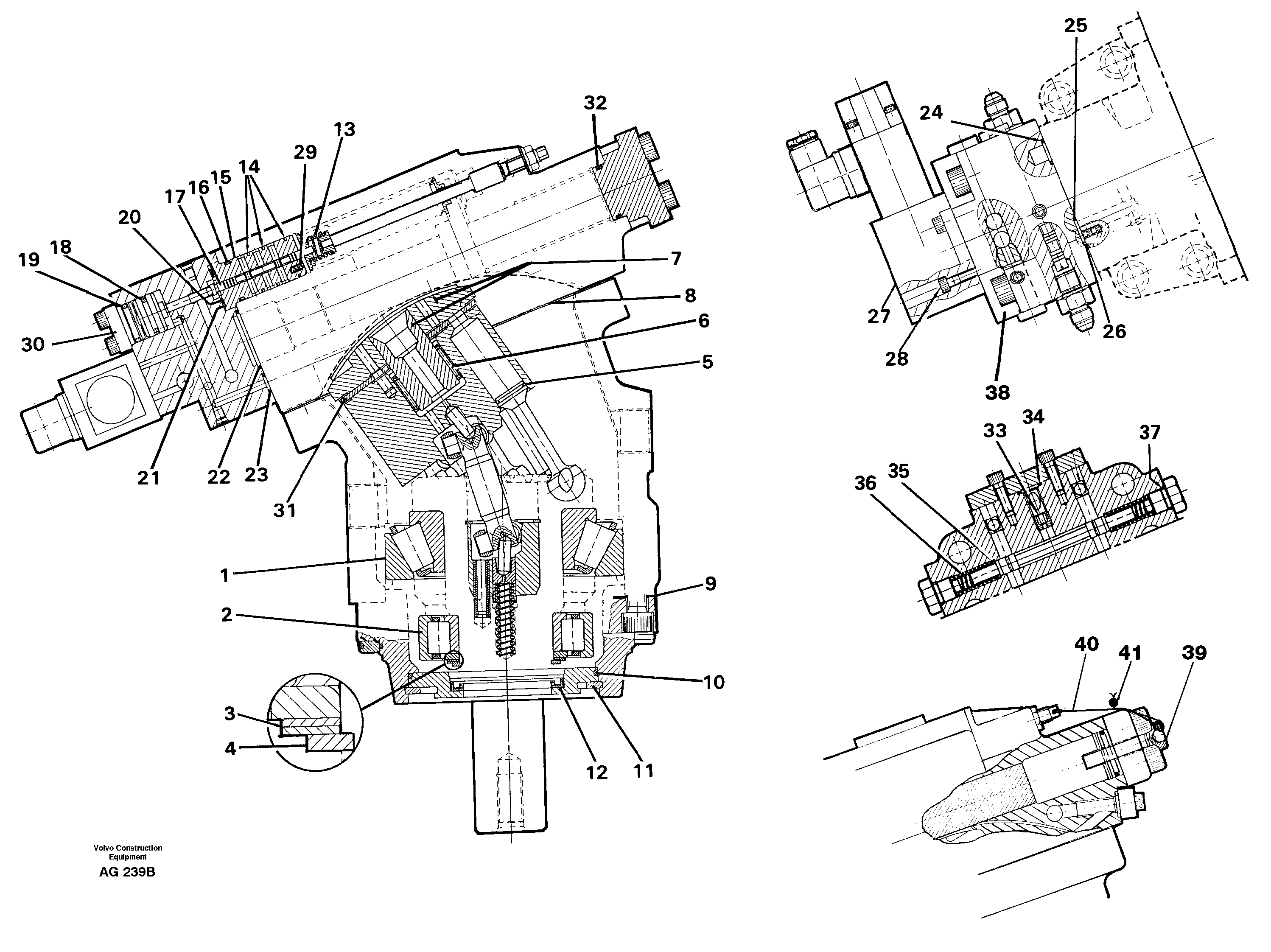 Схема запчастей Volvo L50C - 96491 Гидромотор L50B/L50C VOLVO BM VOLVO BM L50B/L50C SER NO - 10966