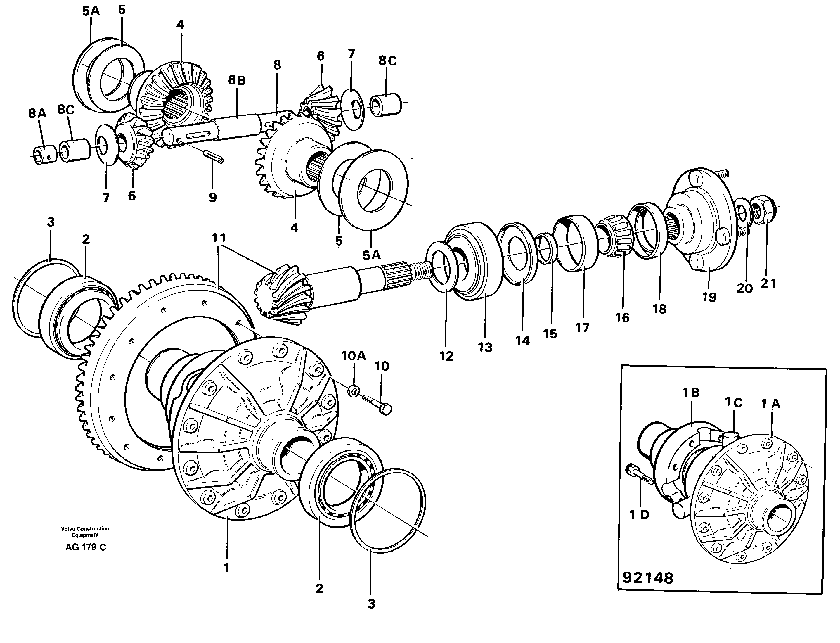 Схема запчастей Volvo L50C - 97635 Final drive L50B/L50C VOLVO BM VOLVO BM L50B/L50C SER NO - 10966