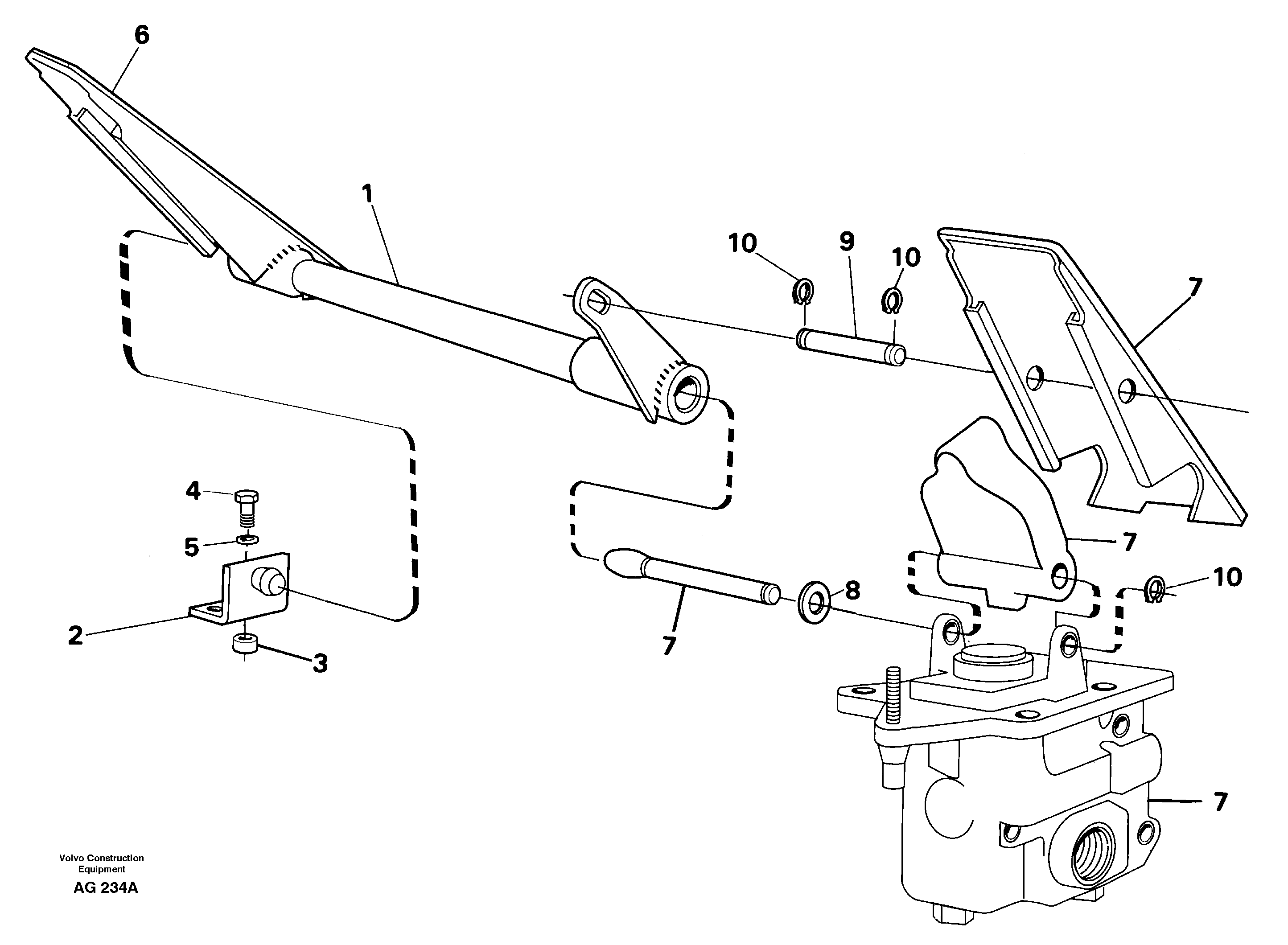 Схема запчастей Volvo L50C - 51540 Dual brake pedals L50B/L50C VOLVO BM VOLVO BM L50B/L50C SER NO - 10966