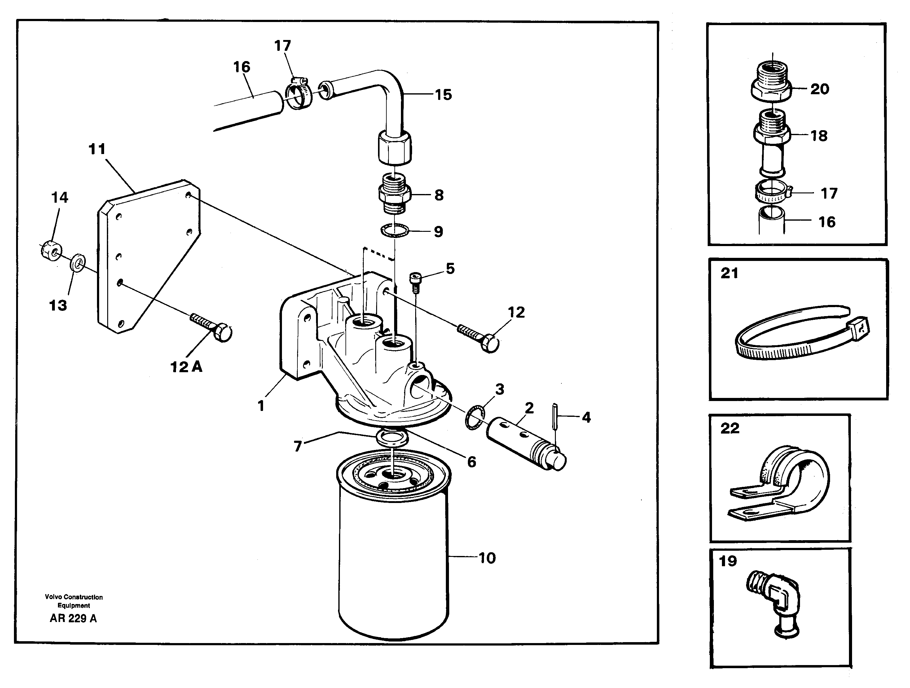 Схема запчастей Volvo L50C - 90108 Coolant filter L50C S/N 10967-, OPEN ROPS S/N 35001-