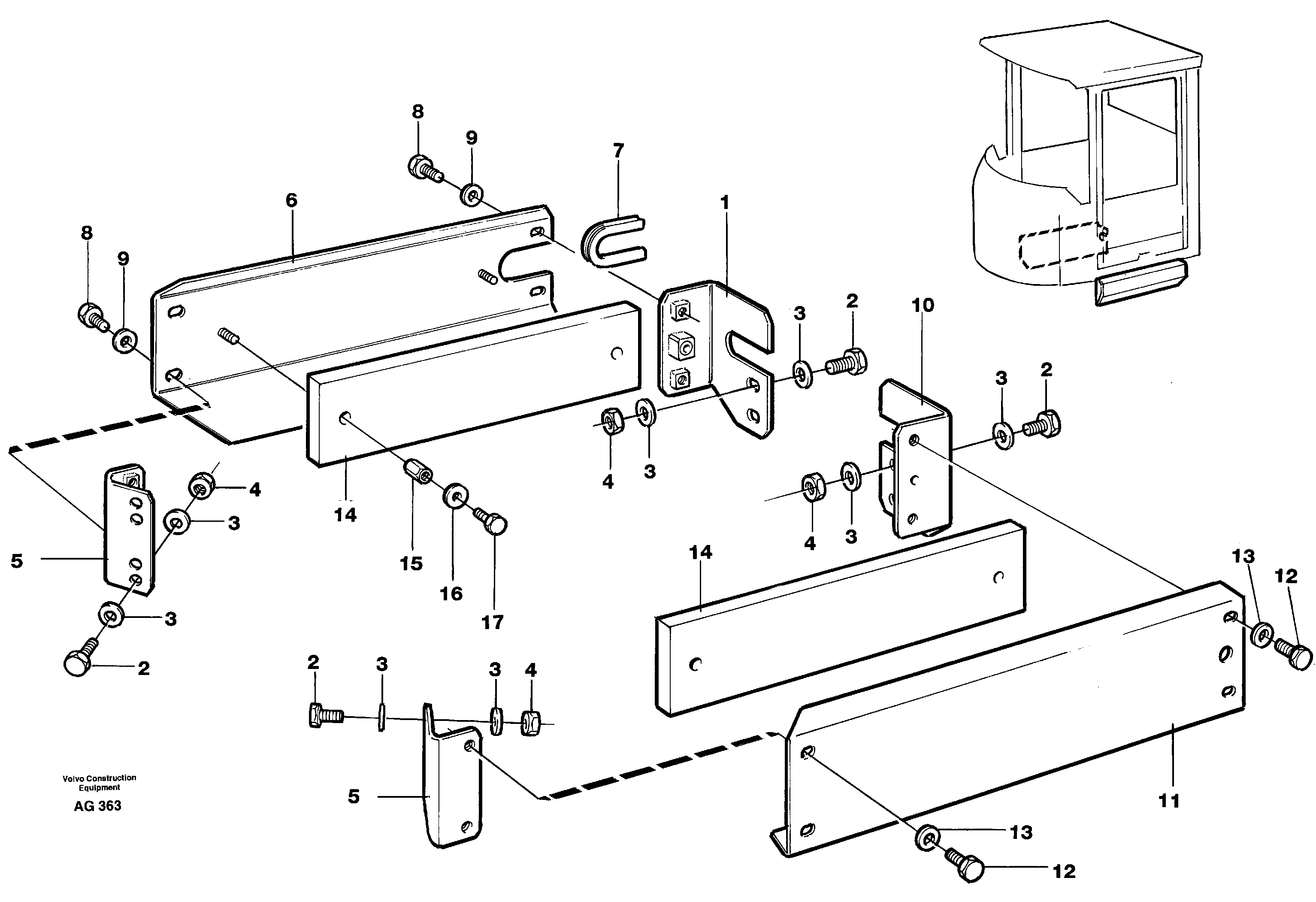 Схема запчастей Volvo L50C - 53689 Side hatches L50B/L50C VOLVO BM VOLVO BM L50B/L50C SER NO - 10966