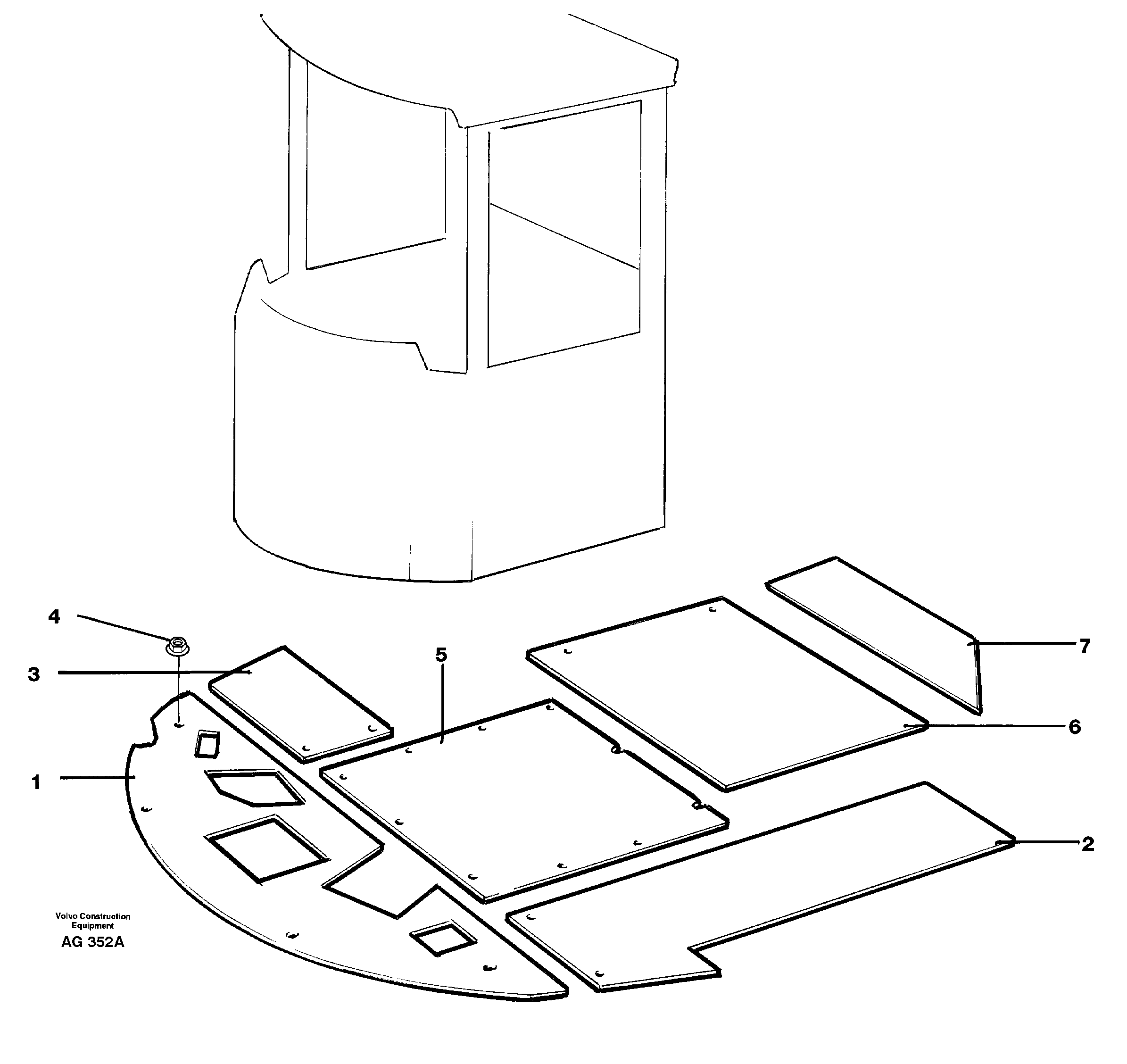 Схема запчастей Volvo L50C - 28035 Insulating matting L50B/L50C VOLVO BM VOLVO BM L50B/L50C SER NO - 10966