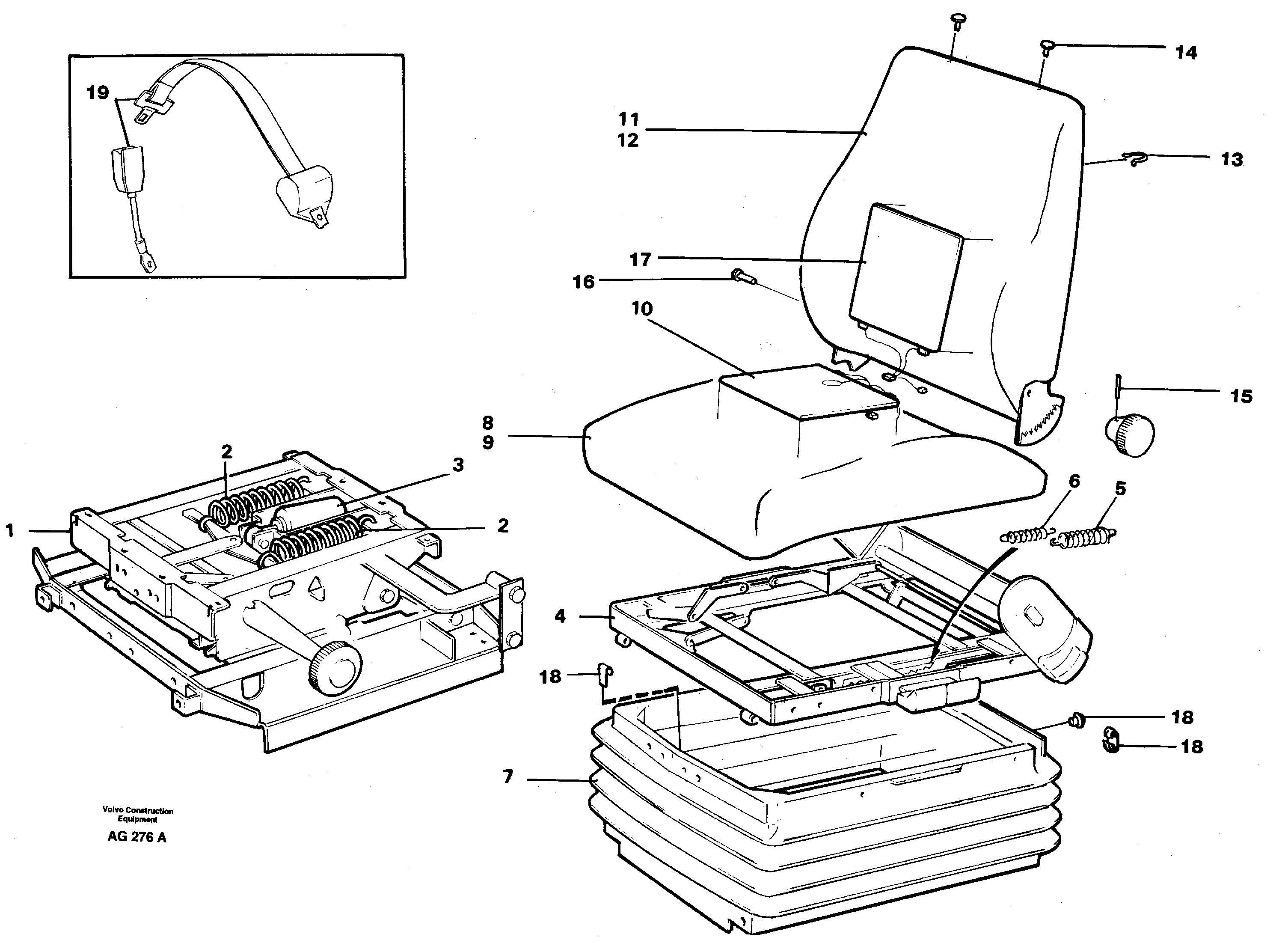 Схема запчастей Volvo L50C - 38979 Operator seat Isri L50B/L50C VOLVO BM VOLVO BM L50B/L50C SER NO - 10966