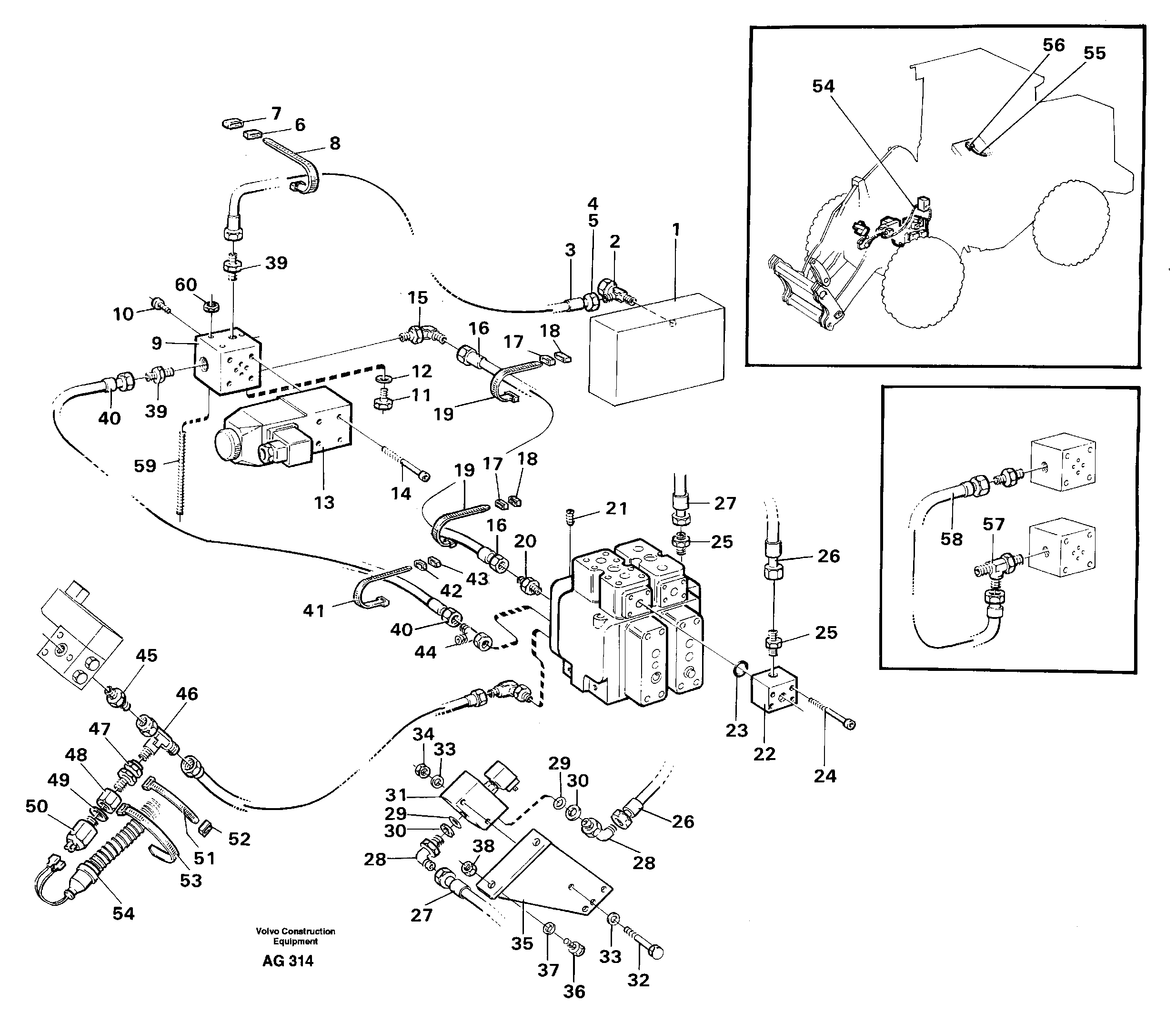 Схема запчастей Volvo L50C - 89029 Single acting lifting function L50B/L50C VOLVO BM VOLVO BM L50B/L50C SER NO - 10966