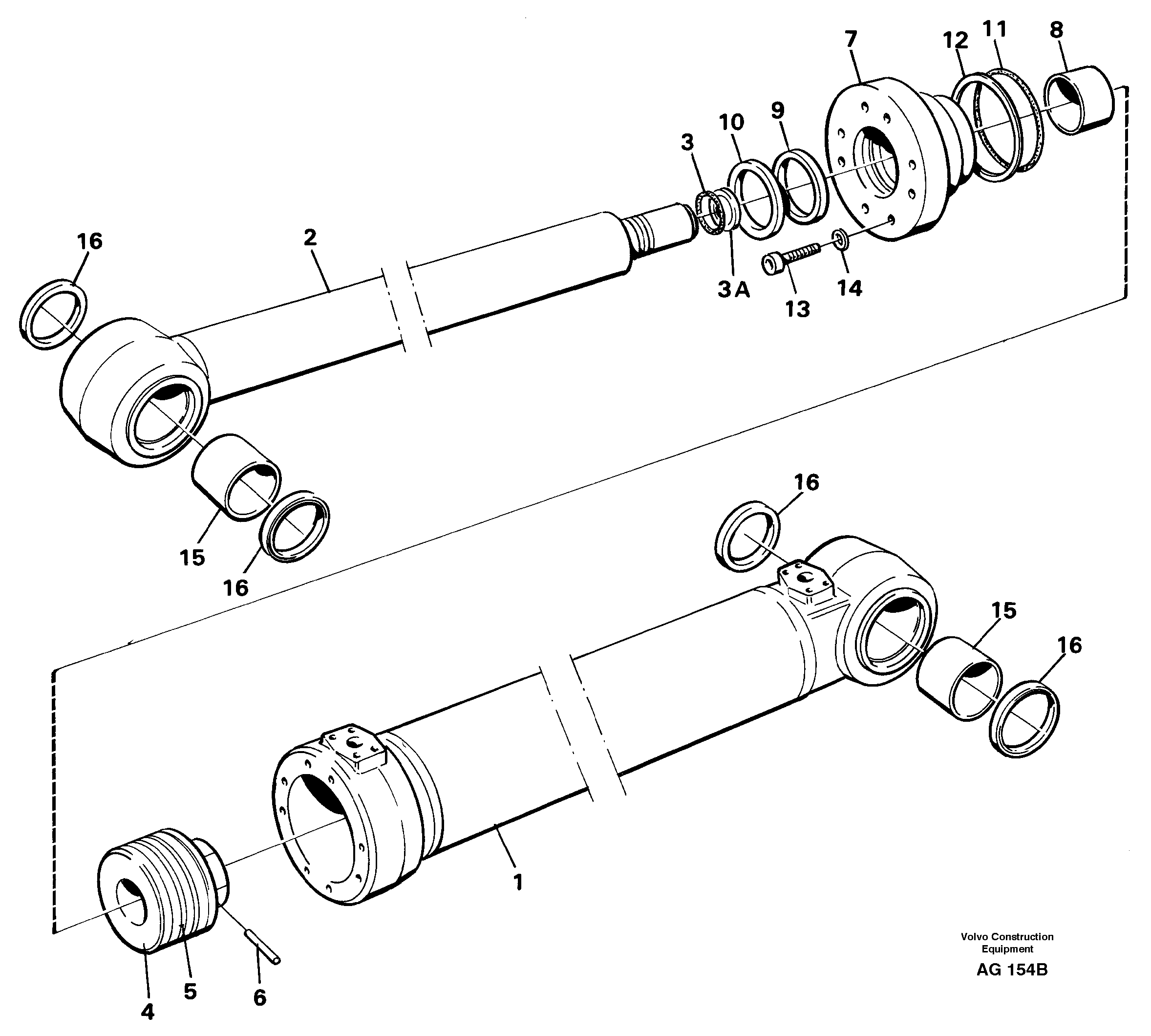 Схема запчастей Volvo L50C - 71892 Hydraulic cylinder, Tilting L50B/L50C VOLVO BM VOLVO BM L50B/L50C SER NO - 10966