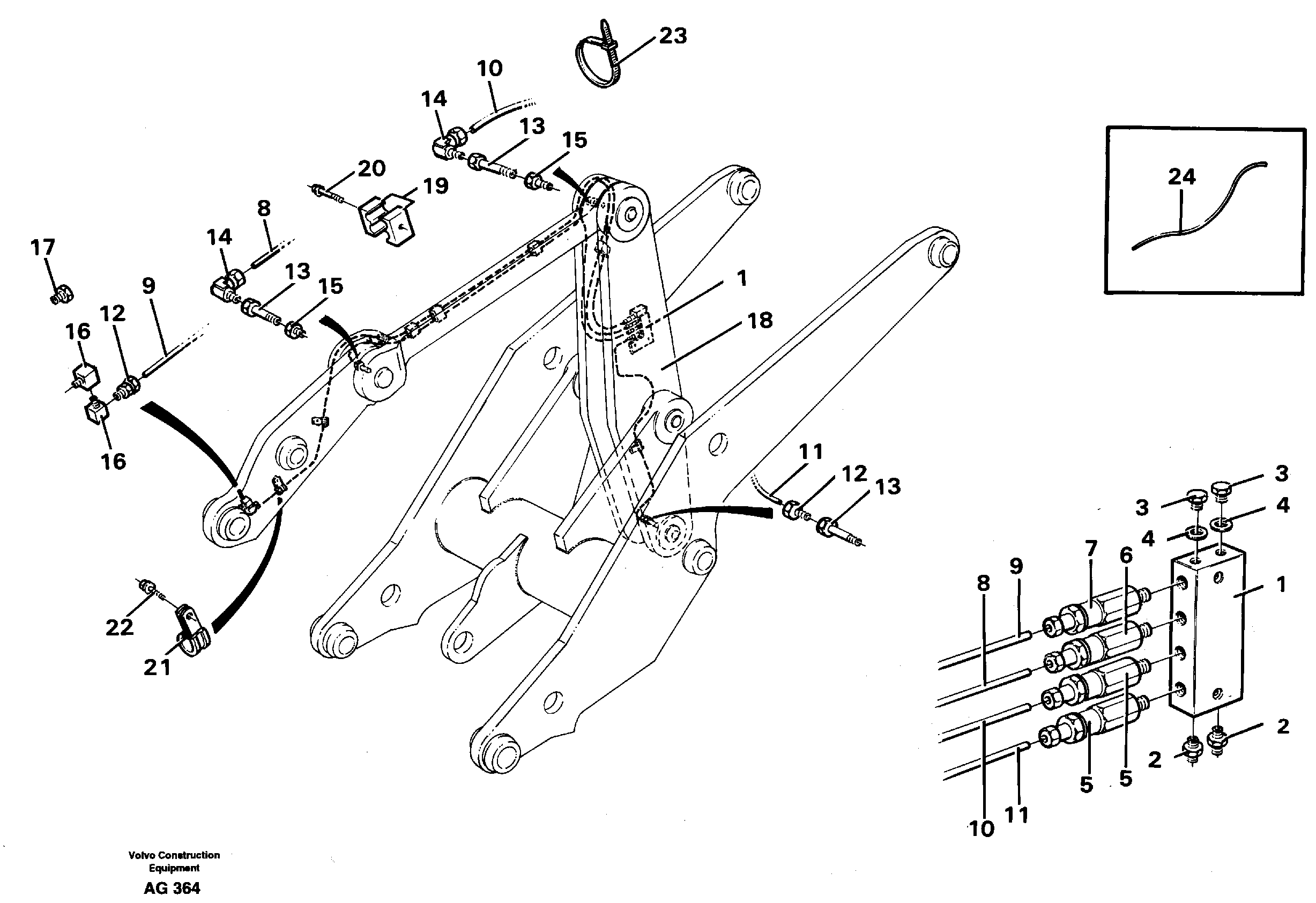 Схема запчастей Volvo L50C - 69507 Distribution block, B3 L50B/L50C VOLVO BM VOLVO BM L50B/L50C SER NO - 10966