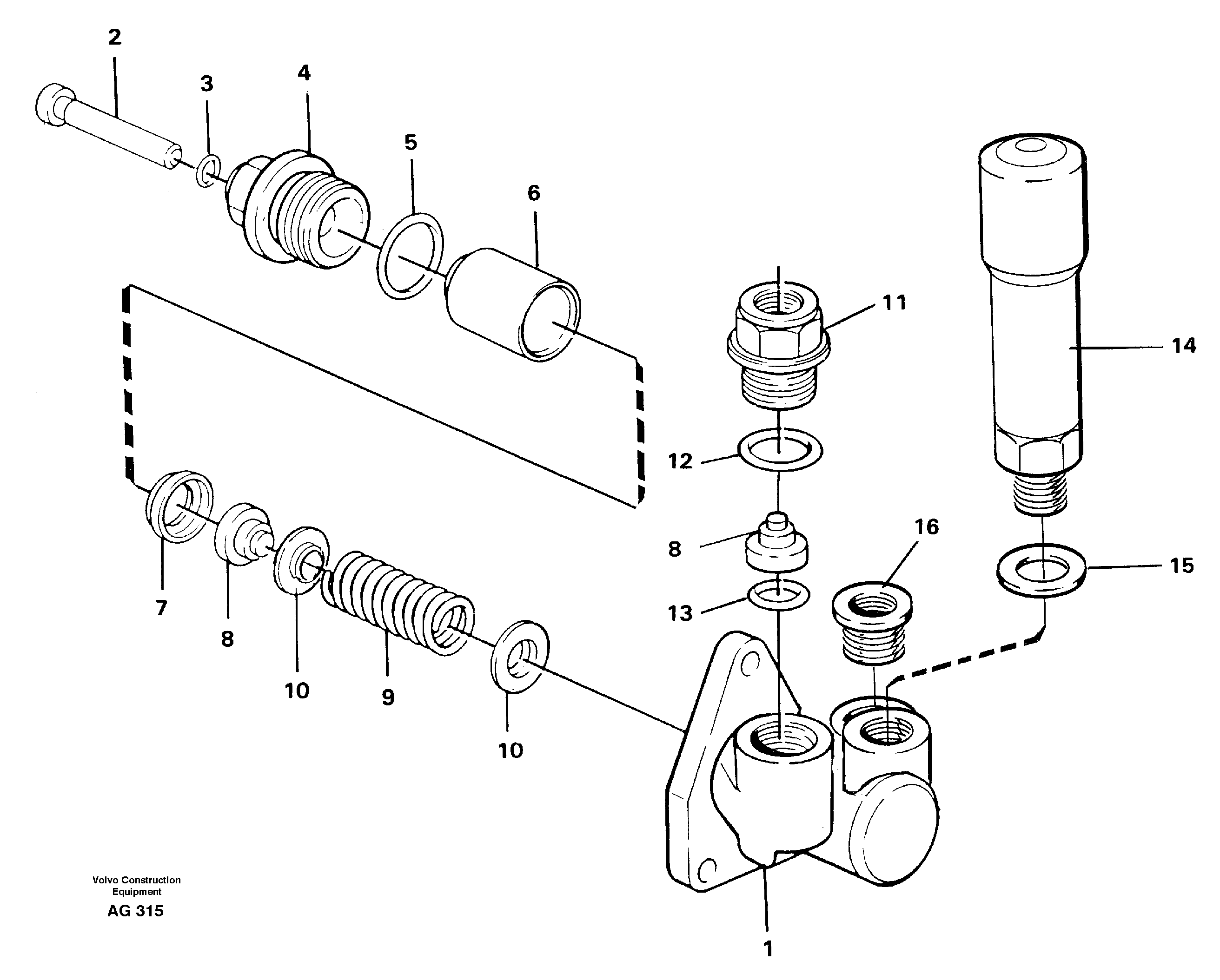 Схема запчастей Volvo L50C - 104717 Feed pump L50B/L50C VOLVO BM VOLVO BM L50B/L50C SER NO - 10966