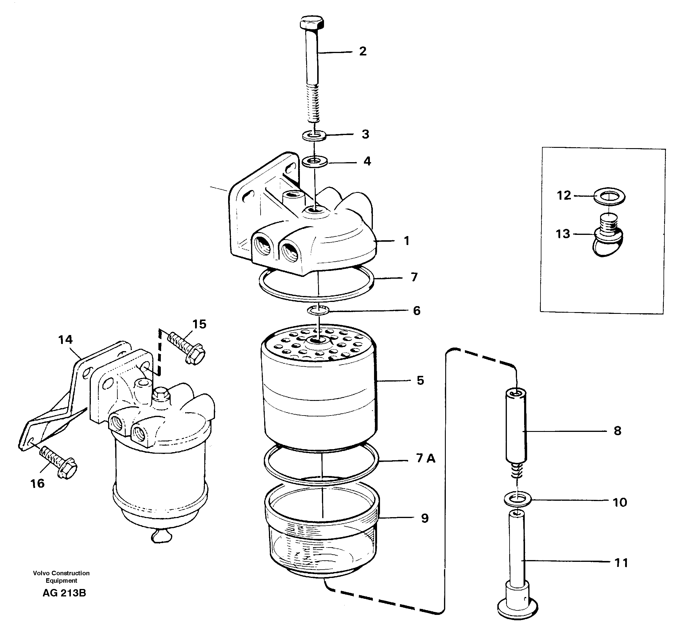 Схема запчастей Volvo L50C - 51462 Фильтр топливный L50B/L50C VOLVO BM VOLVO BM L50B/L50C SER NO - 10966