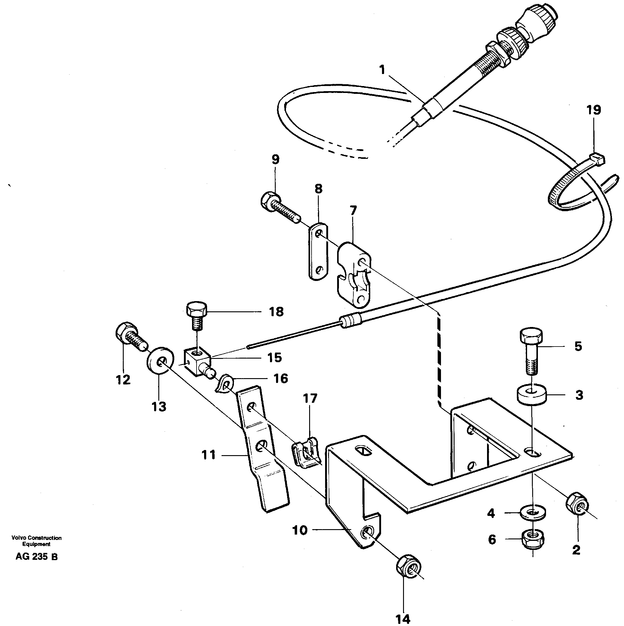 Схема запчастей Volvo L50C - 52062 Hand throttle L50B/L50C VOLVO BM VOLVO BM L50B/L50C SER NO - 10966