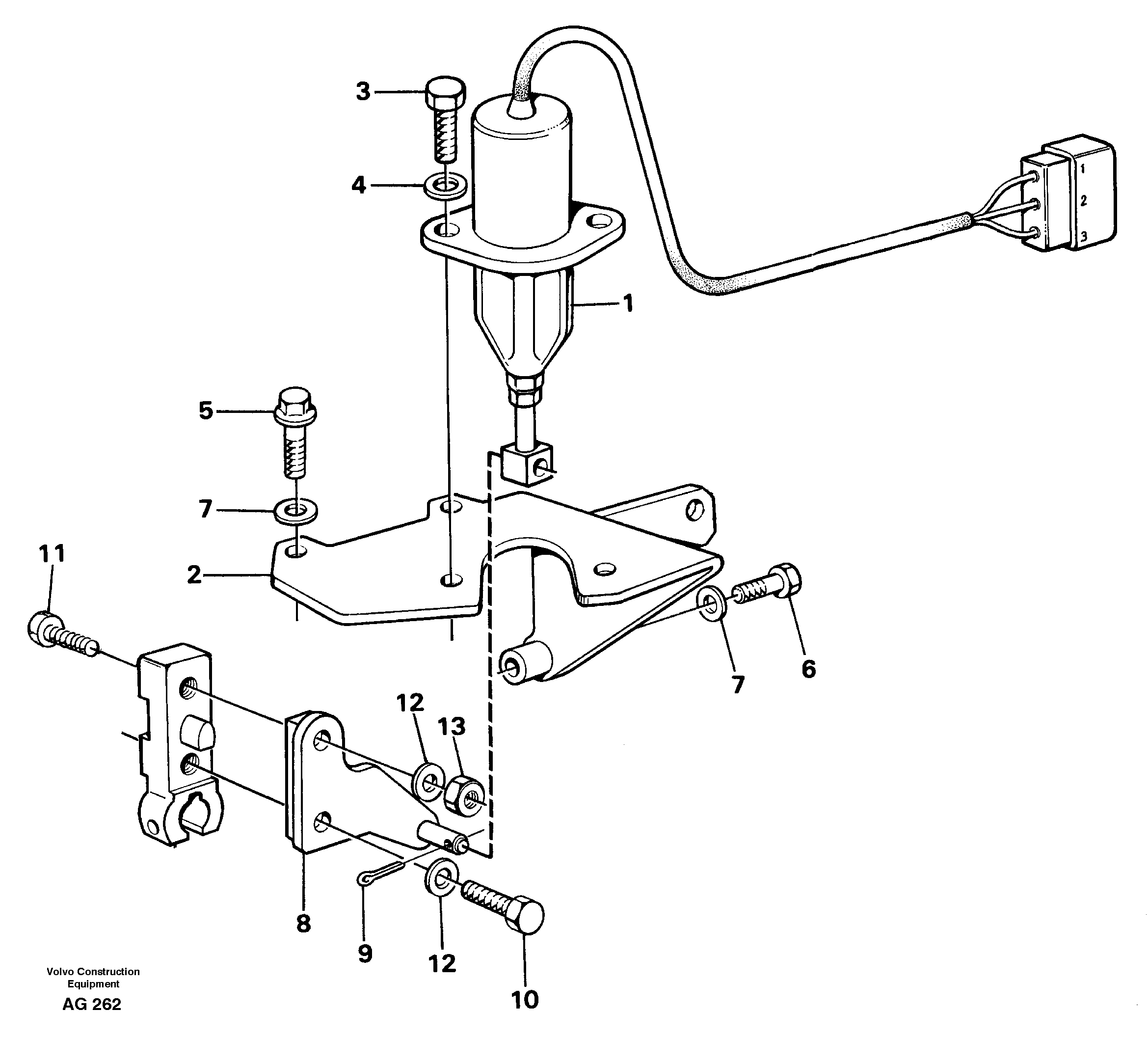 Схема запчастей Volvo L50C - 47229 Stop control L50B/L50C VOLVO BM VOLVO BM L50B/L50C SER NO - 10966