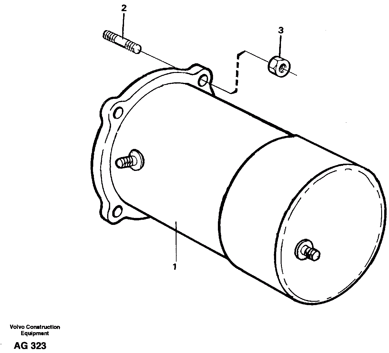 Схема запчастей Volvo L50C - 29697 Starter motor, mounting L50B/L50C VOLVO BM VOLVO BM L50B/L50C SER NO - 10966
