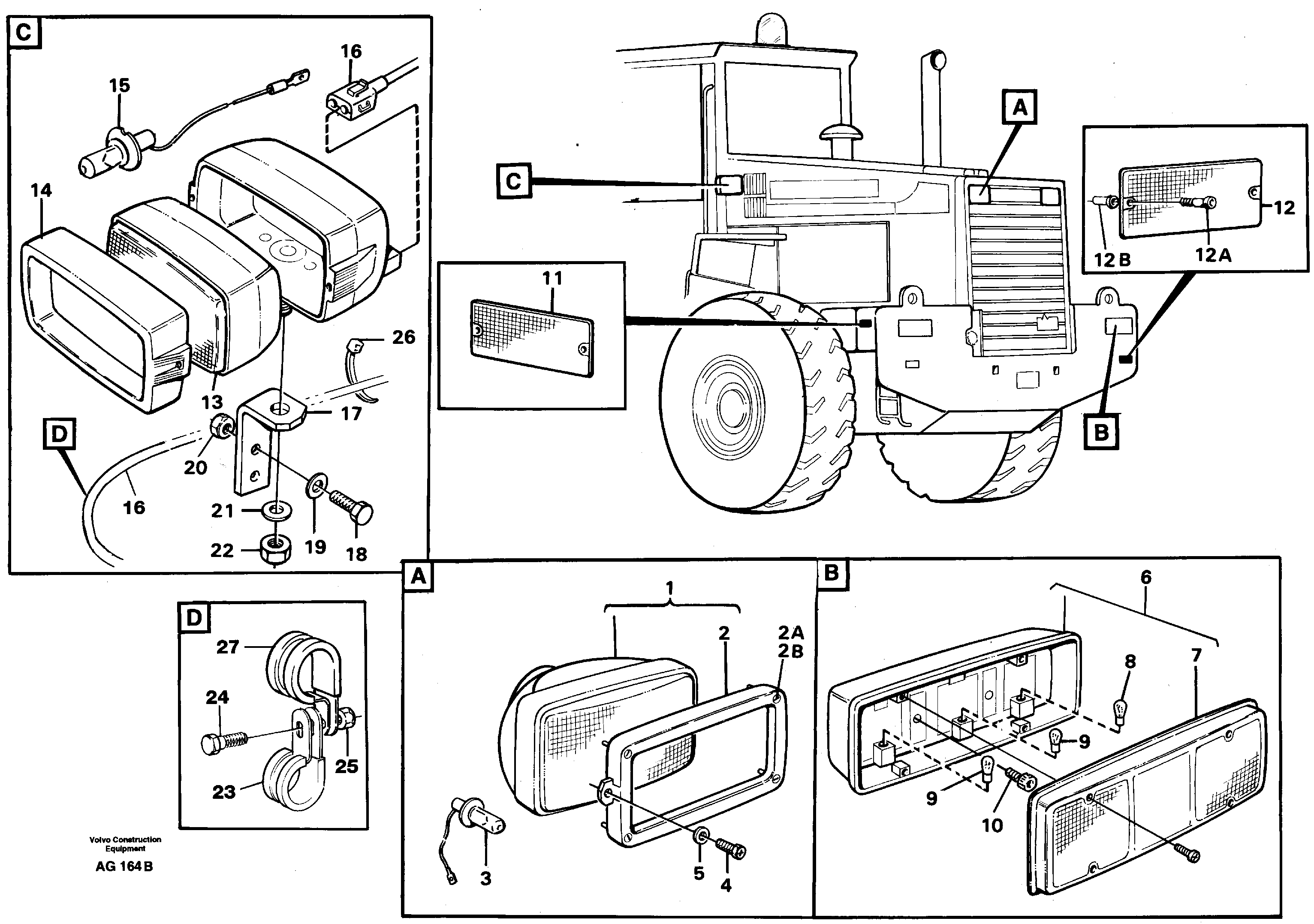 Схема запчастей Volvo L50C - 52063 Lighting, rear L50B/L50C VOLVO BM VOLVO BM L50B/L50C SER NO - 10966