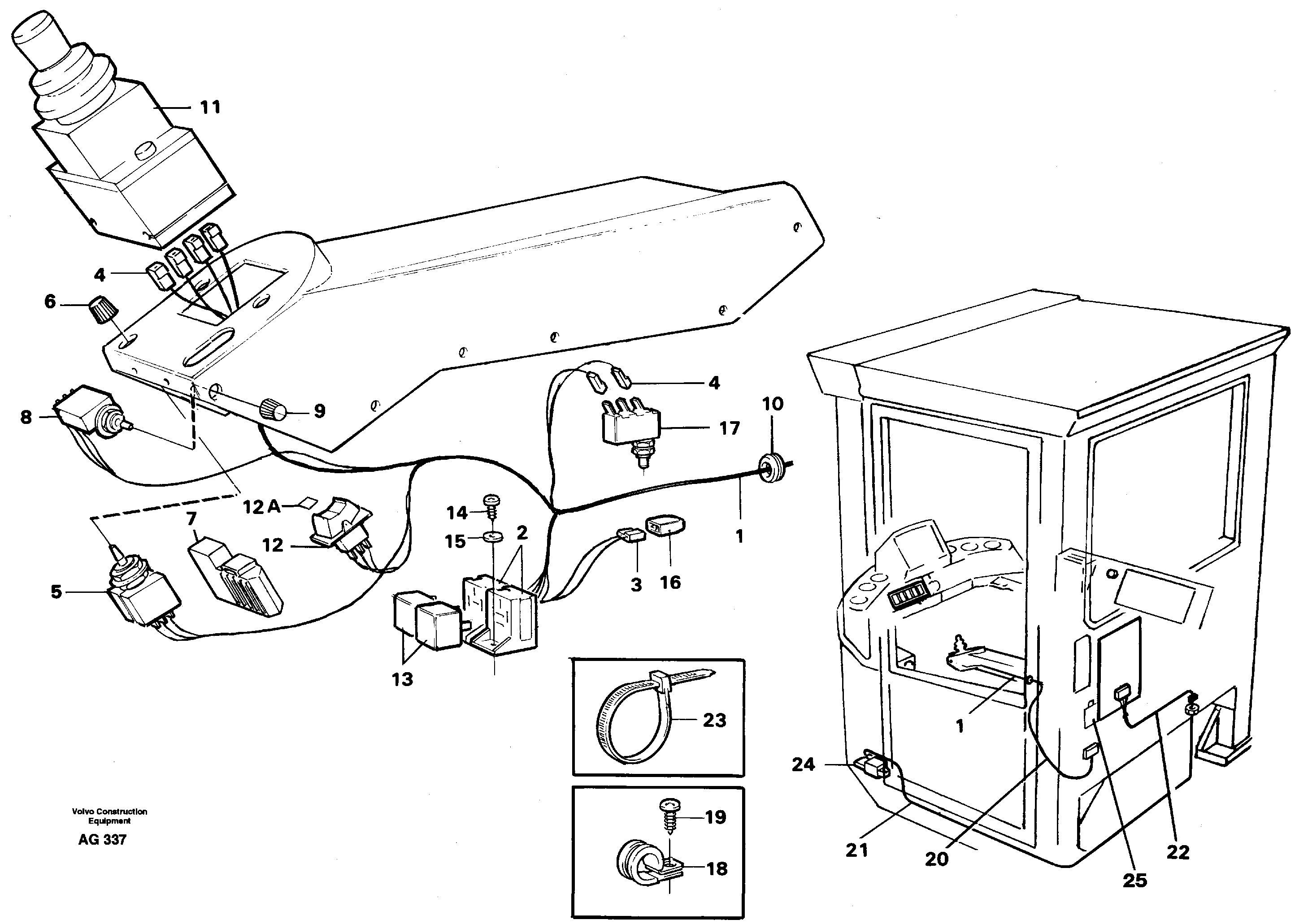 Схема запчастей Volvo L50C - 47284 Cable harness for Cdc-steering L50B/L50C VOLVO BM VOLVO BM L50B/L50C SER NO - 10966