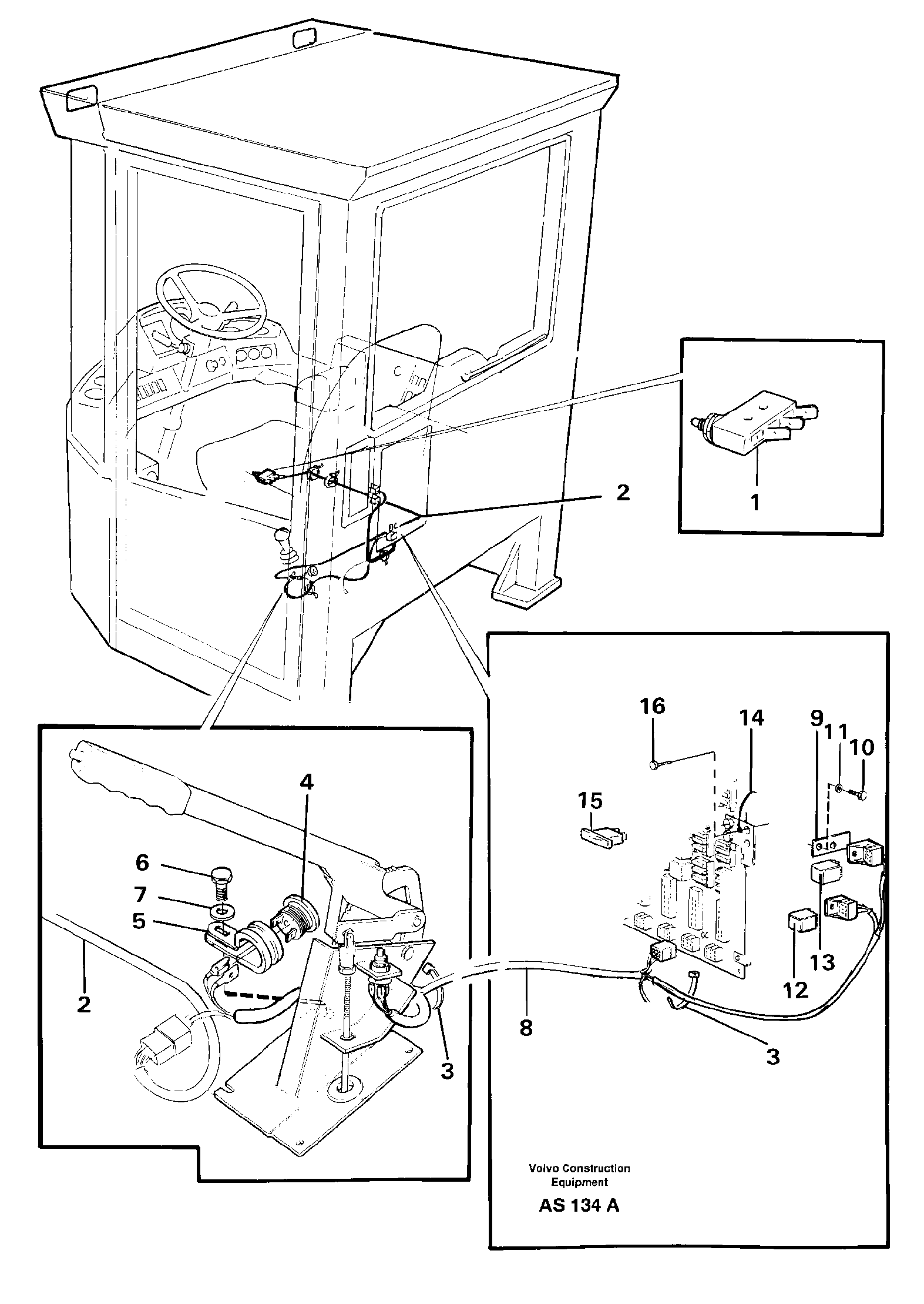 Схема запчастей Volvo L70C - 24207 Electrical system: Parking brake alarm L70C SER NO 13116-, SER NO BRAZIL 70007-