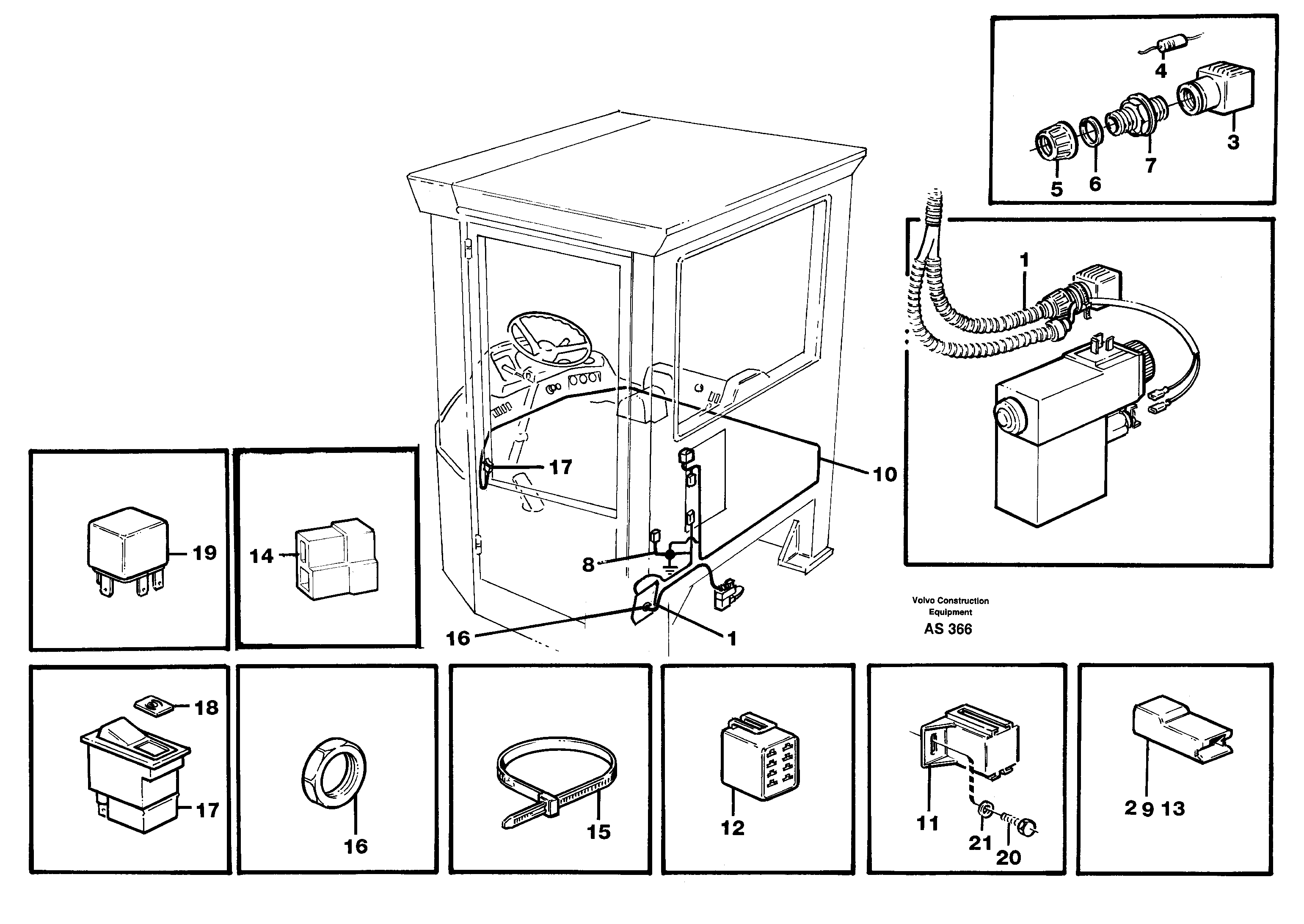 Схема запчастей Volvo L70C - 24945 Electrical system,electric hydraulic parking brake L70C SER NO 13116-, SER NO BRAZIL 70007-