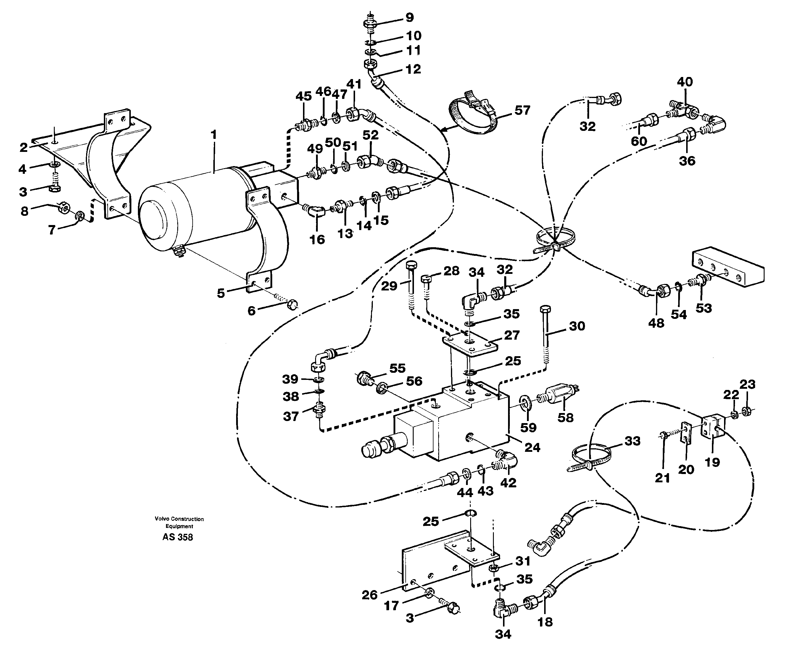 Схема запчастей Volvo L70C - 84129 Auxiliary steering system L70C SER NO 13116-, SER NO BRAZIL 70007-