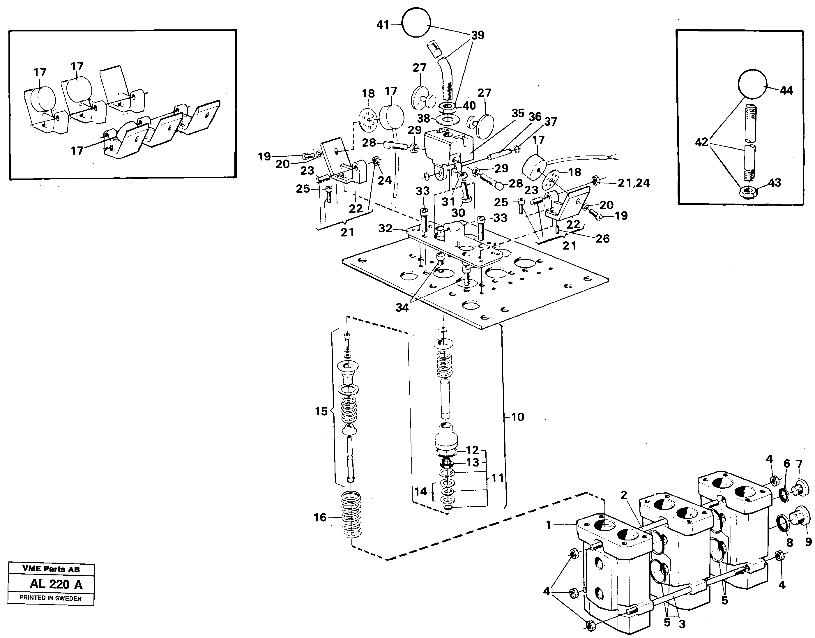 Схема запчастей Volvo L70C - 96541 Servo valve L70B/L70C VOLVO BM VOLVO BM L70B/L70C SER NO - 13115