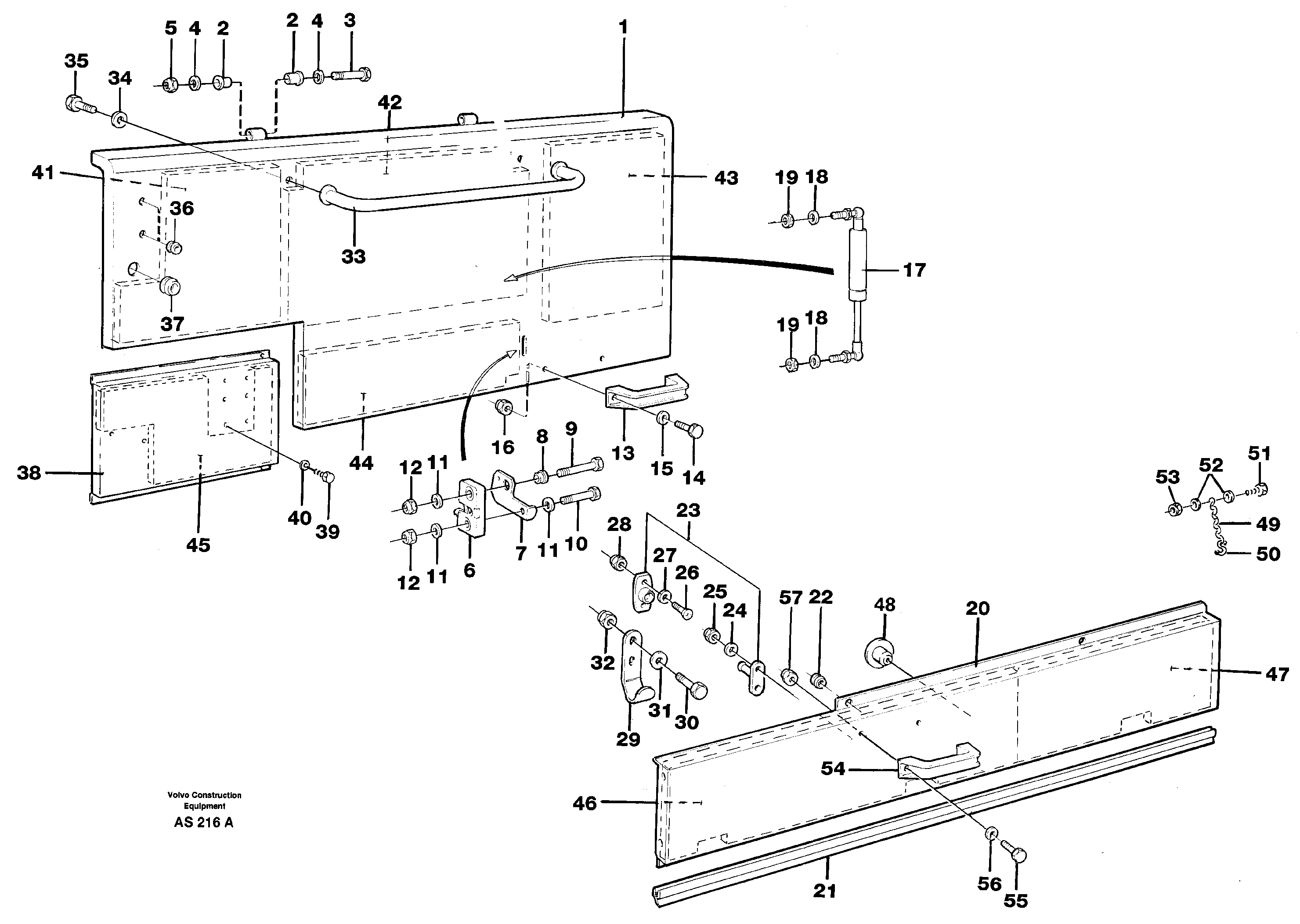Схема запчастей Volvo L70C - 88510 Side hatches L70C SER NO 13116-, SER NO BRAZIL 70007-